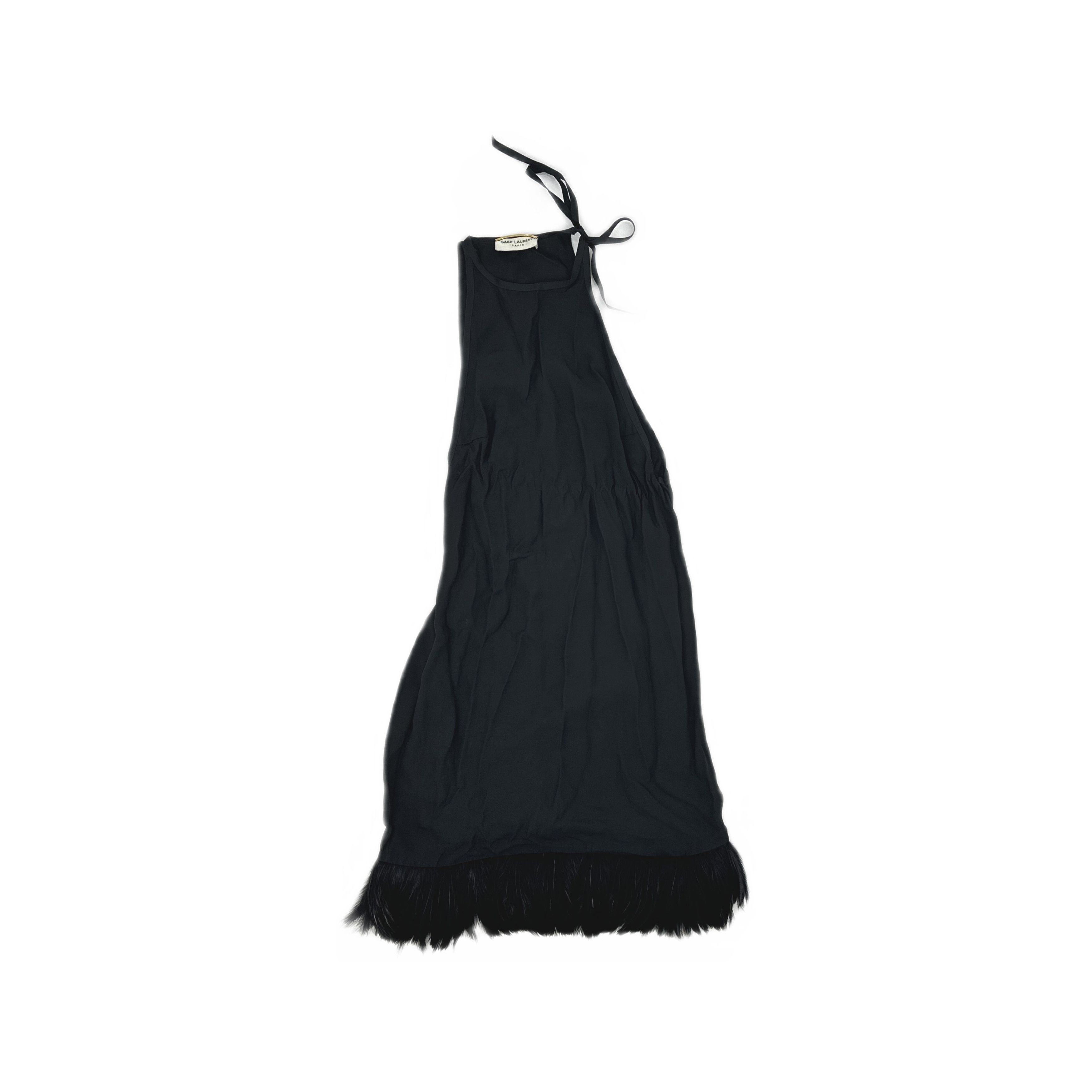 Saint Laurent Paris Saint Laurent Feather Trim Dress Size 38 Size S / US 4 / IT 40 - 1 Thumbnail