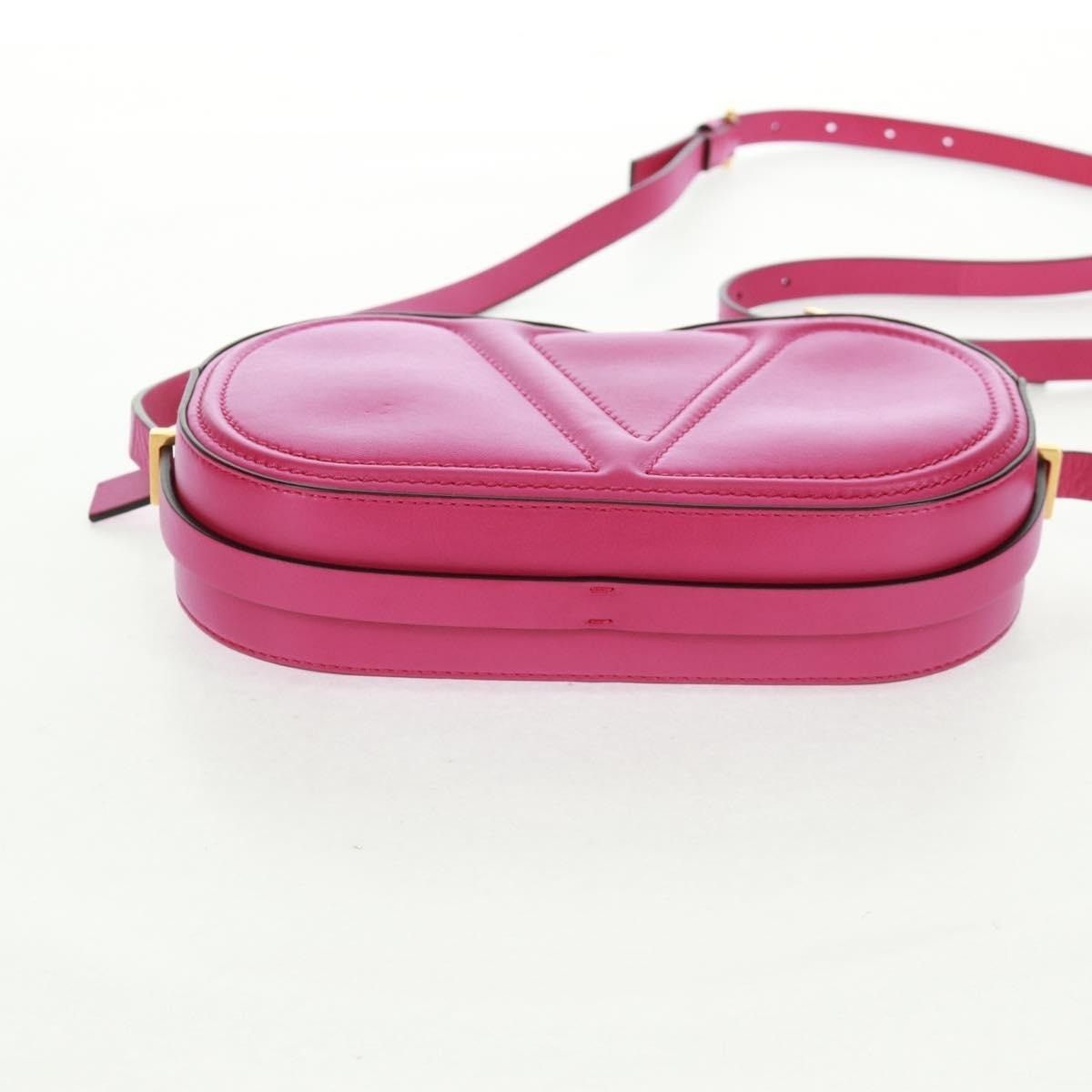Valentino Valentino Leather V Logo Walk Shoulder Bag Pink Size ONE SIZE - 8 Thumbnail