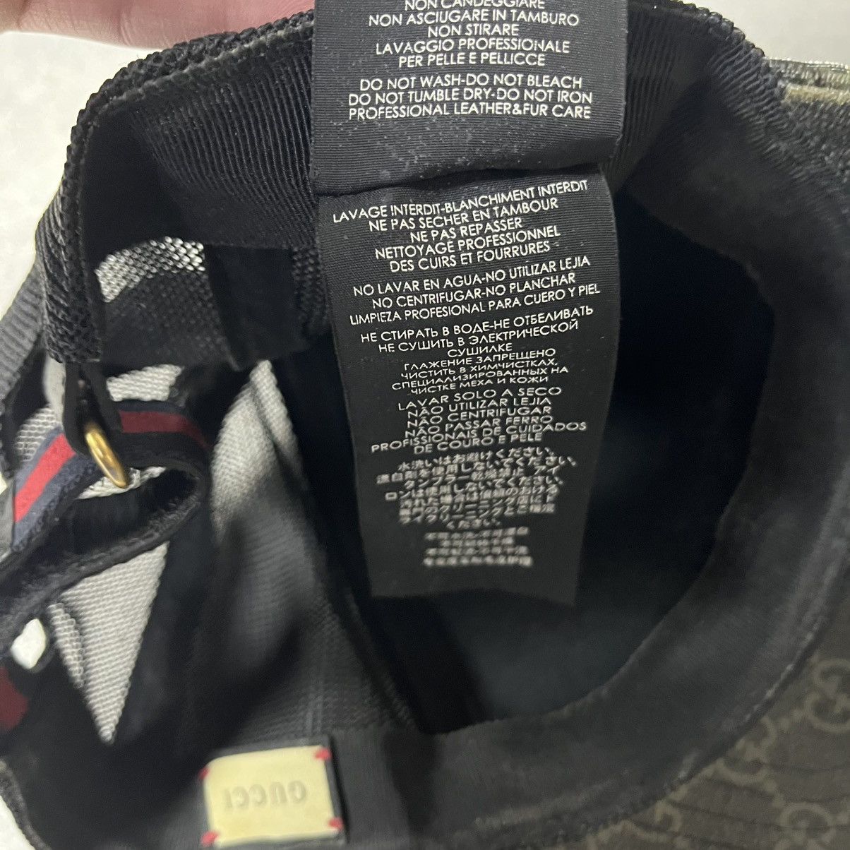Gucci Gucci Men's Black monogram cap Size 36 - 9 Thumbnail