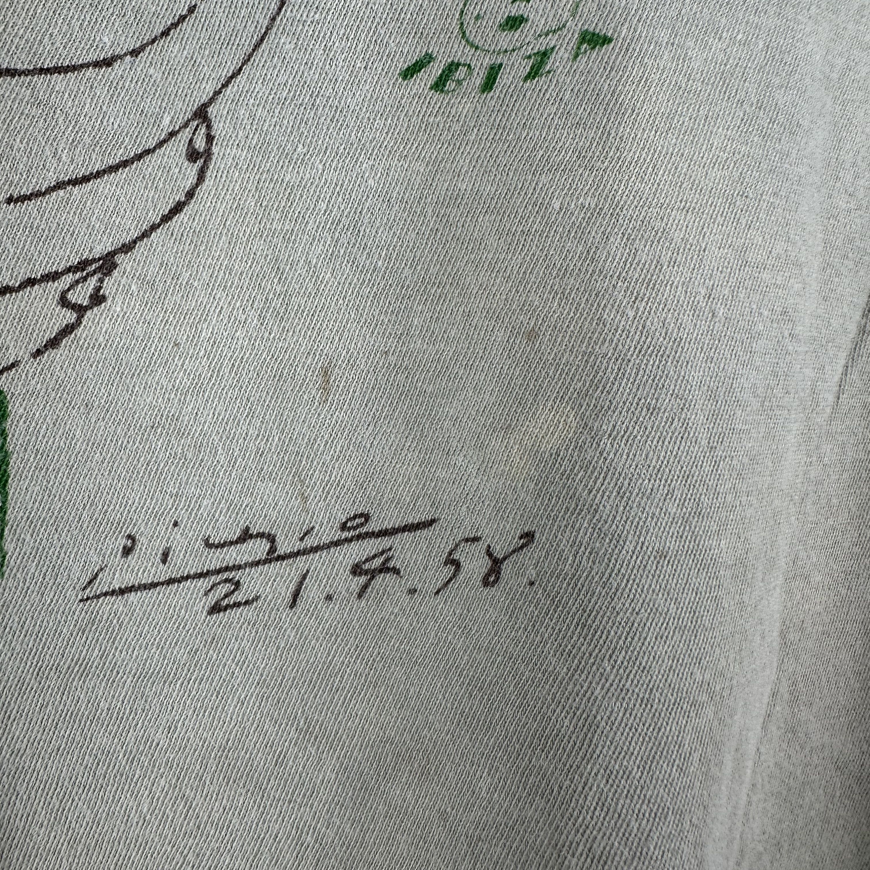 Vintage Vintage 90s Pablo Picasso Bouquet of Peace Artwork T-Shirt Size US M / EU 48-50 / 2 - 5 Thumbnail