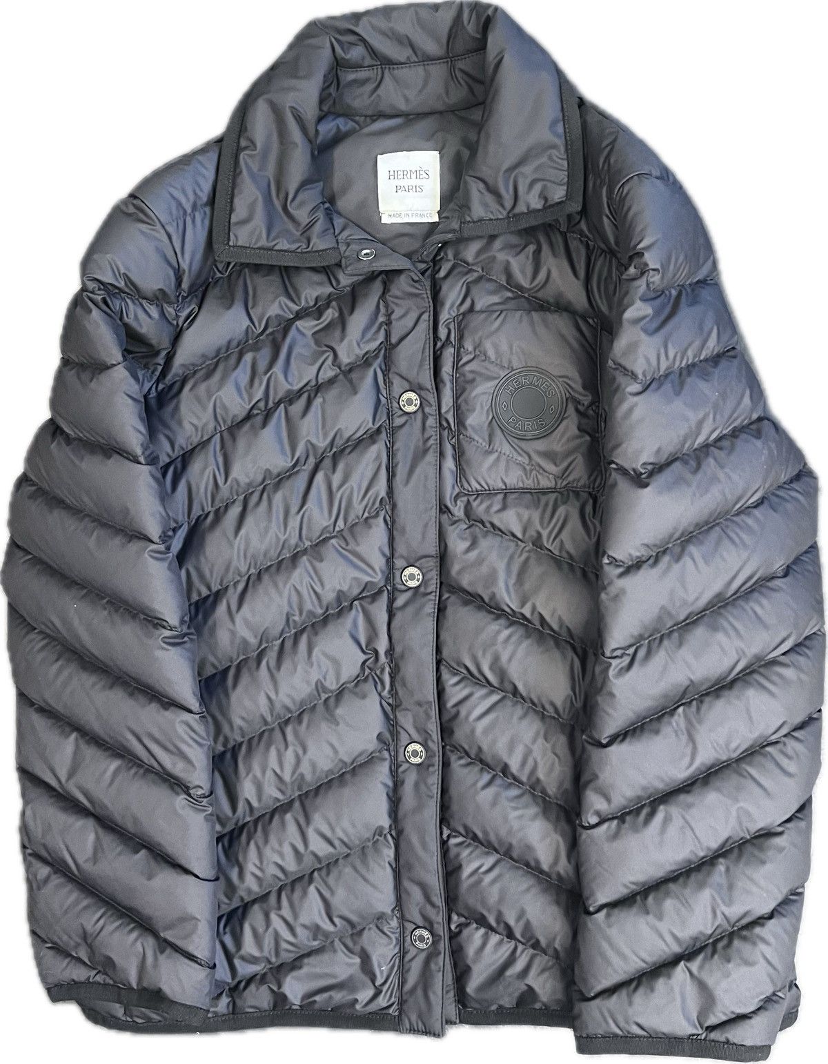 Hermes [MINT] Hermes Womens Black Puffer Down Jacket size 40 IT Size S / US 4 / IT 40 - 8 Thumbnail