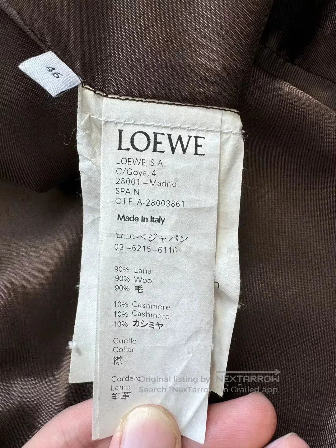 Loewe Loewe Khaki Fur Collar Wool Cashmere Coat. Size US S / EU 44-46 / 1 - 6 Thumbnail