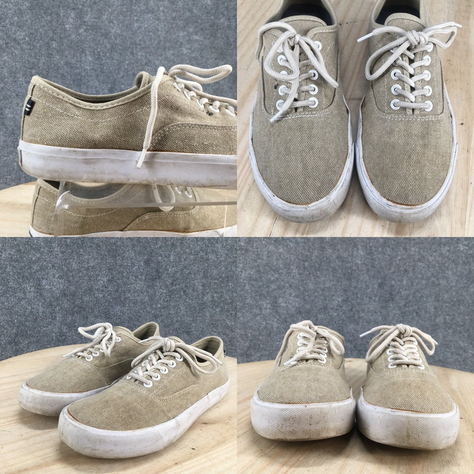 Nautica Nautica Shoes Mens 9.5 Landen Sneakers Brown Canvas Lace Up Low Top Round Toe Size US M / EU 48-50 / 2 - 8 Thumbnail