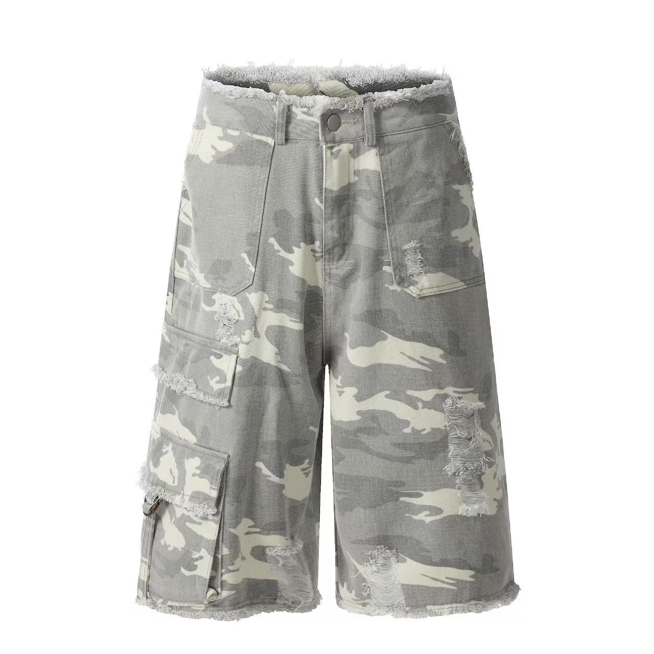 Other Washed and distressed baggy camouflage casual shorts Size US 32 / EU 48 - 2 Thumbnail