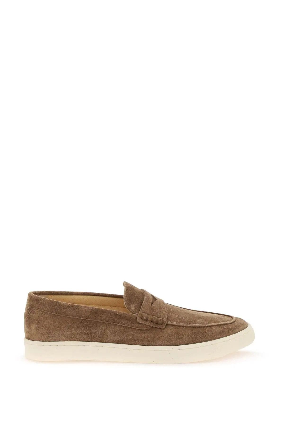 image of Brunello Cucinelli O1S22I1N1223 Suede Loafers In Brown, Men's (Size 11)