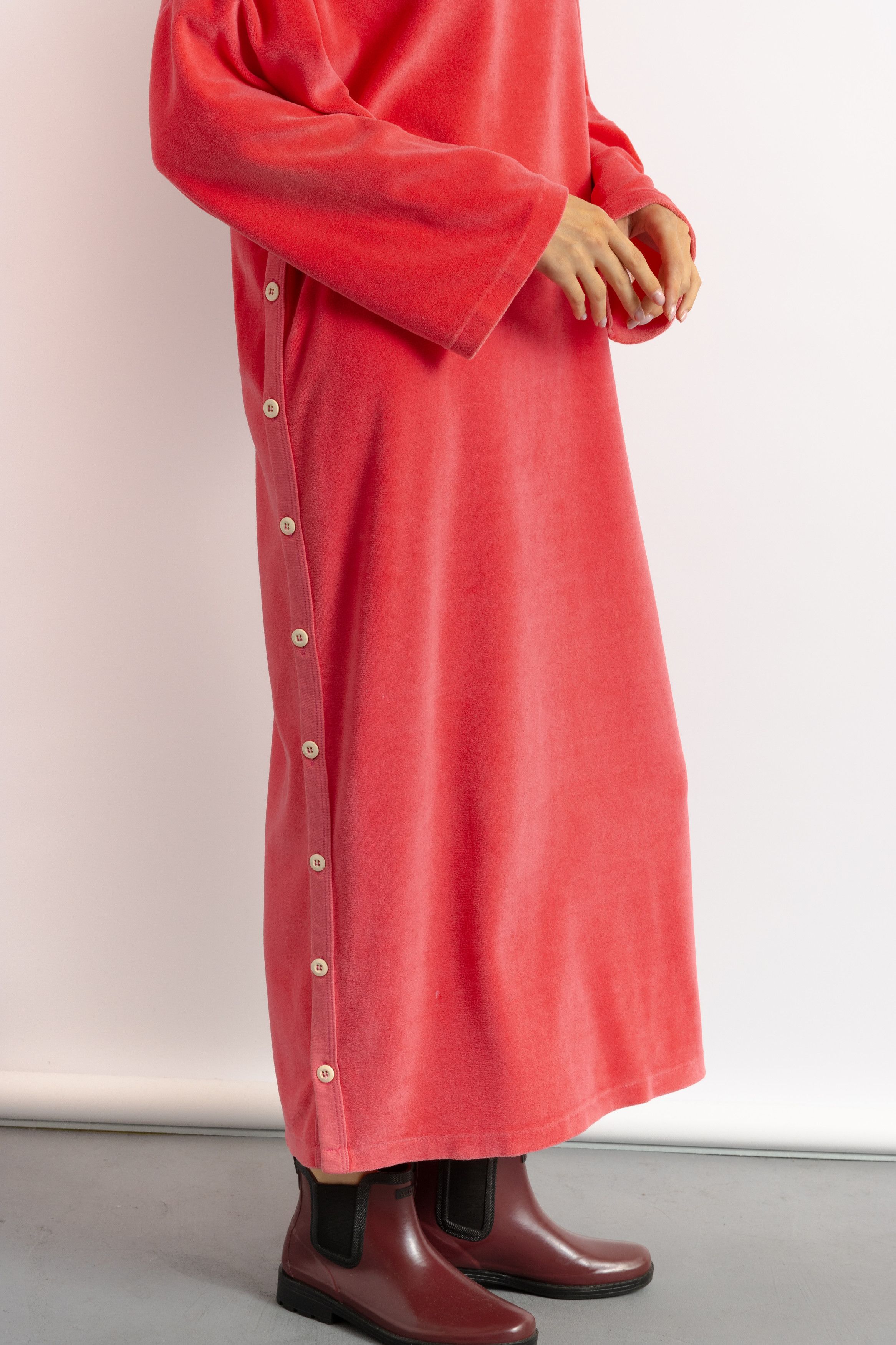 Sonia Rykiel Sonia Rykiel Paris Pink Velvet Long Maxi Dress 6024 Size M / US 6-8 / IT 42-44 - 6 Thumbnail