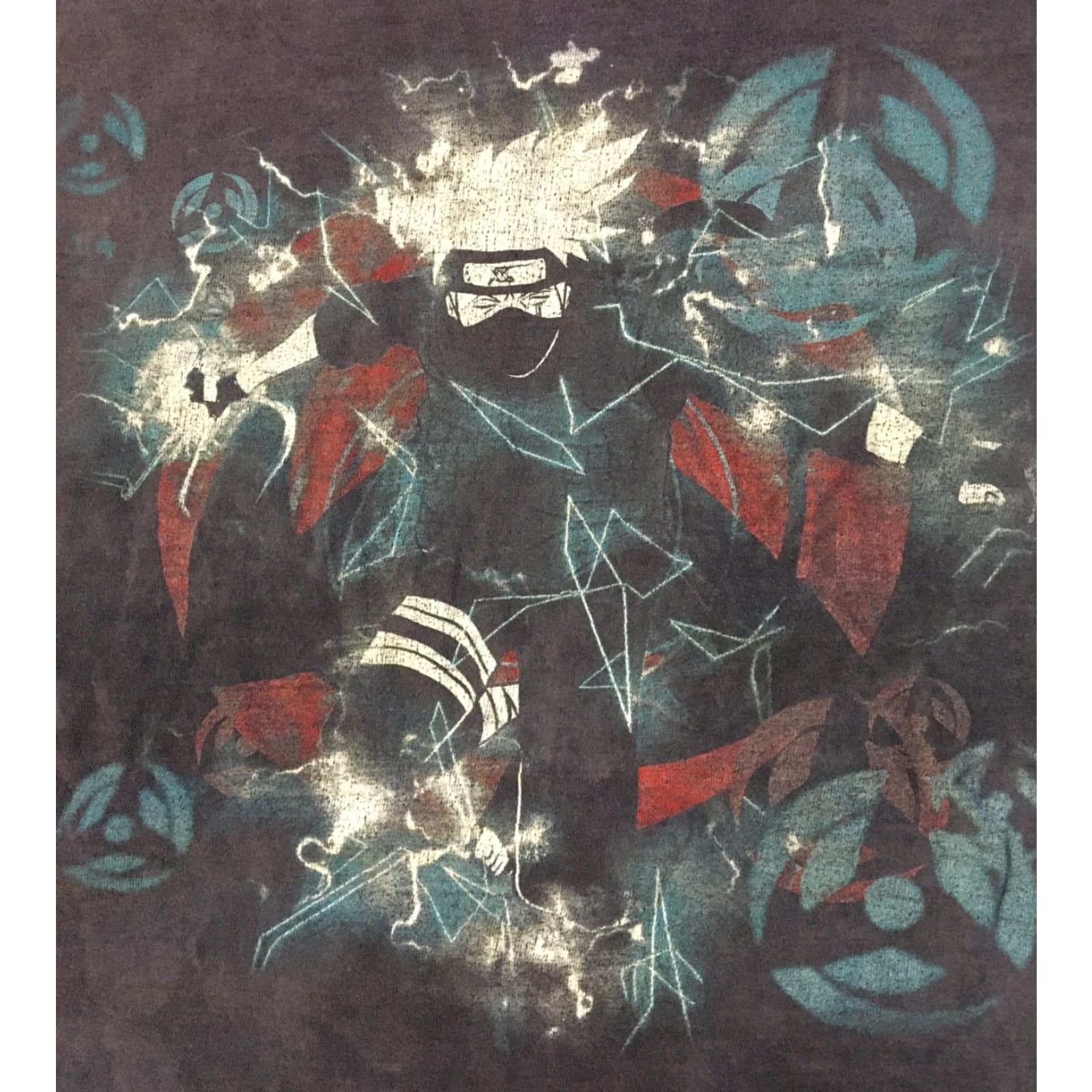 Vintage Vtg Naruto Kakashi Faded Distress Shirt S M Shonen Jump Anime TV Dragon Ball Z Shirt Men Blue 90s Graphic Tee Street Size US S / EU 44-46 / 1 - 2 Thumbnail