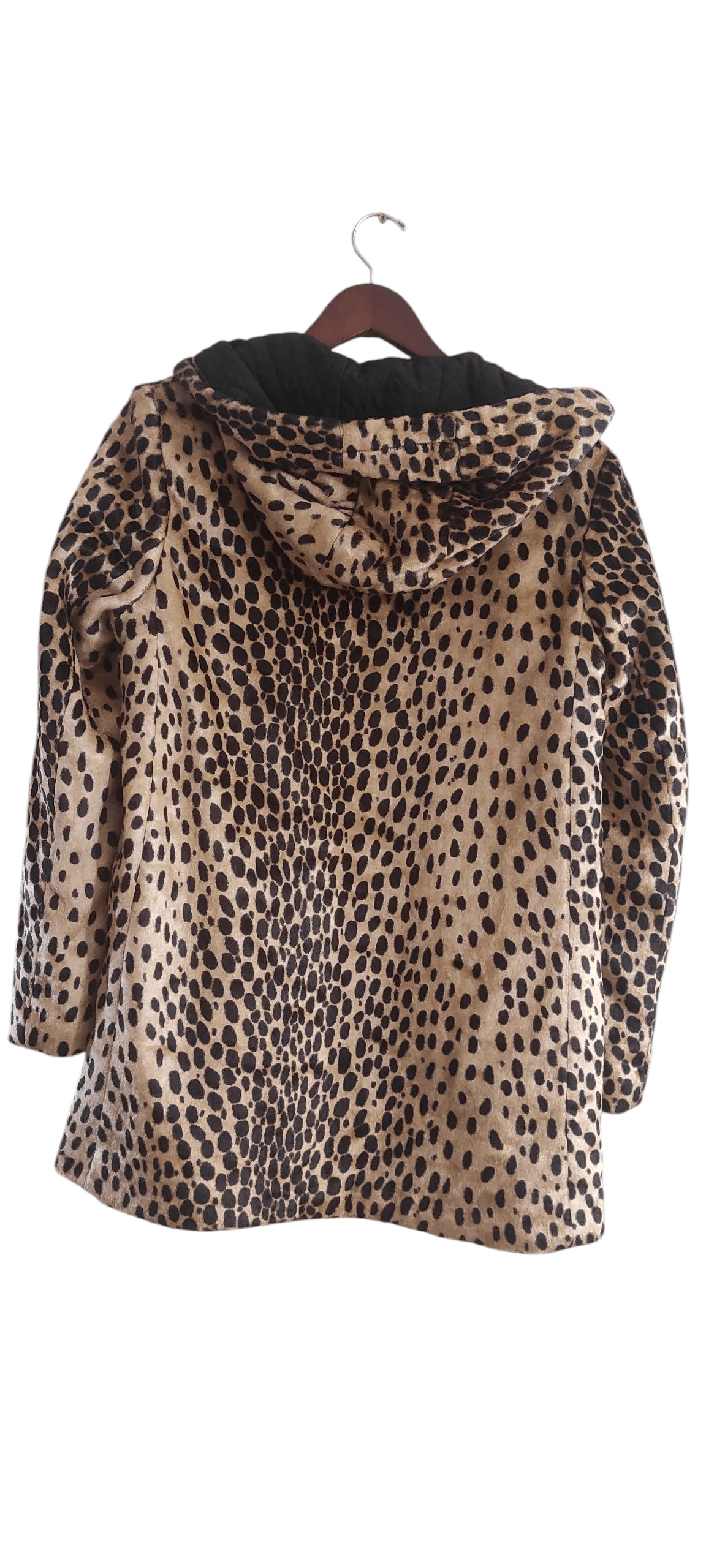 Zara Zara Trafaluc Leopard Print Faux Fur Zip-Up Hooded Coat Size L / US 10 / IT 46 - 3 Thumbnail