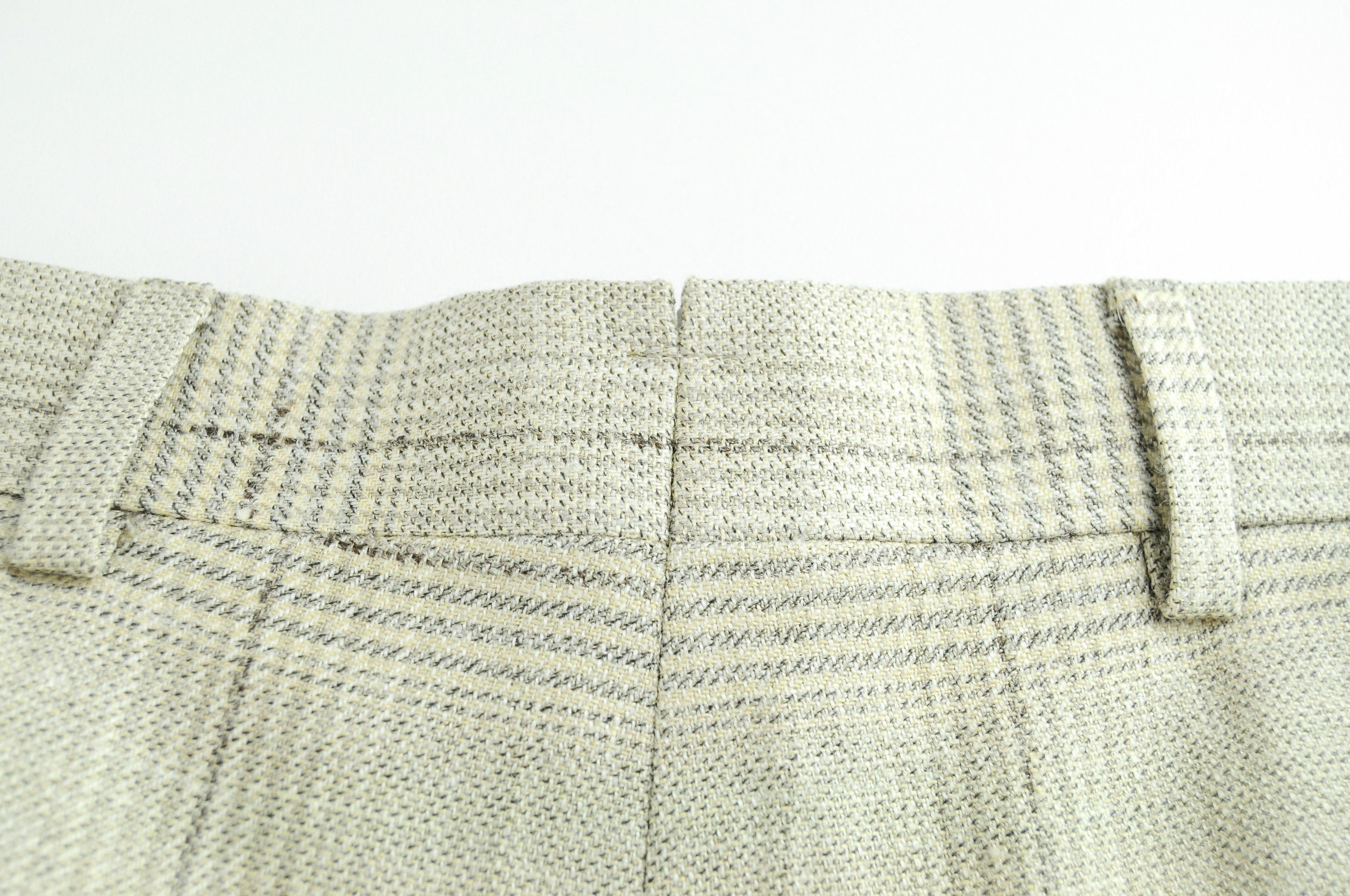 Suitsupply SOHO UK44R Brown Wool Silk Linen Checked Trousers 54607 Size US 44 / EU 60 - 8 Thumbnail