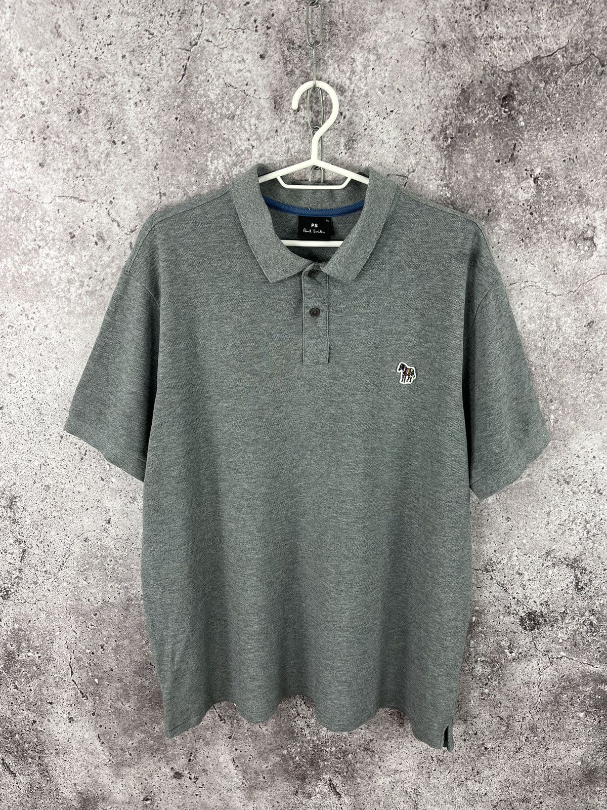 Designer Paul Smith Polo T-Shirt Small Embroidery Logo Grey Size XL Size US XL / EU 56 / 4 - 1 Thumbnail