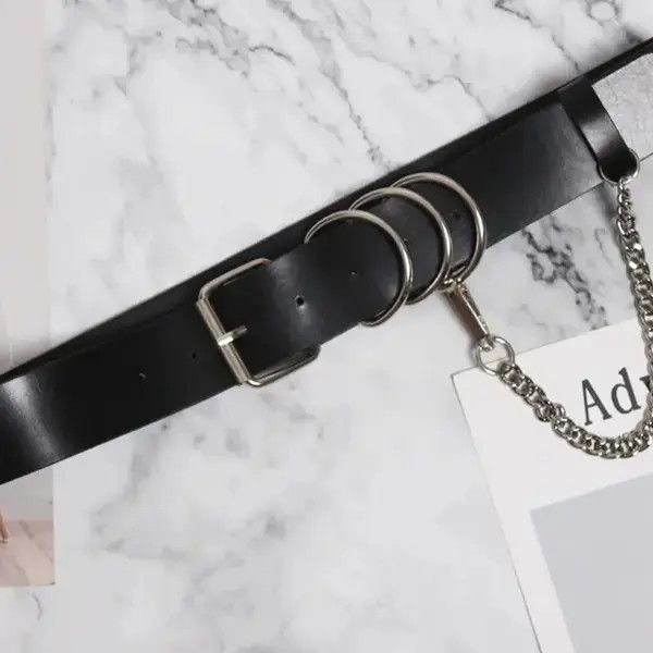 Japanese Brand Outdoor fashion punk chain grunge belt gothic rock Size ONE SIZE - 2 Thumbnail