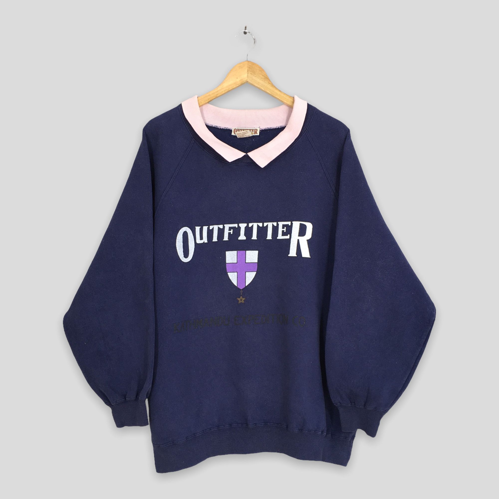 Vintage Vintage 90s Outfitter Hike Blue Sweatshirt XXLarge Size US XXL / EU 58 / 5 - 1 Thumbnail