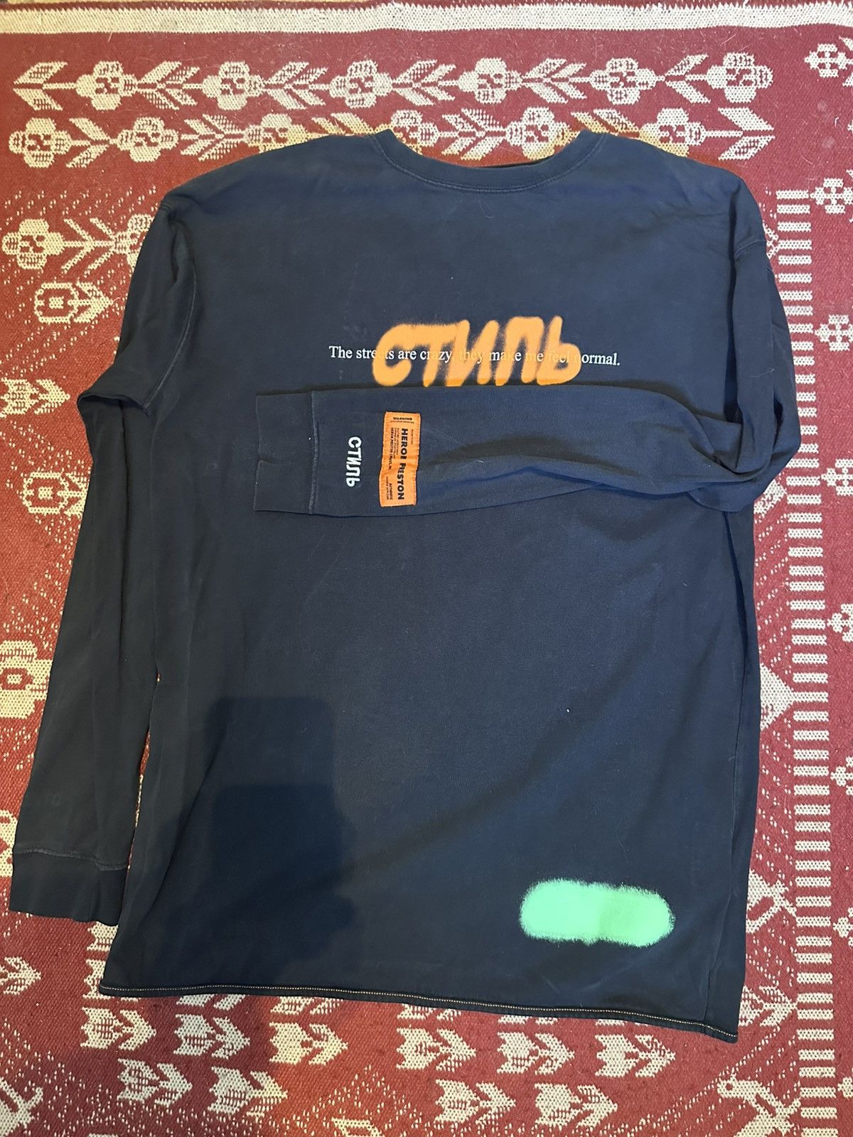 Heron Preston Heron Preston Spray logo long sleeve Size US S / EU 44-46 / 1 - 1 Thumbnail