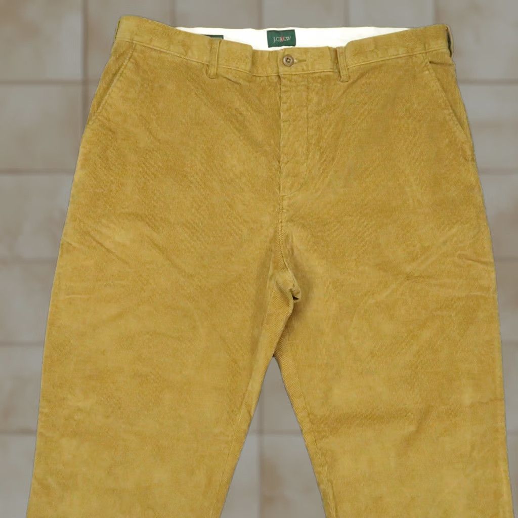 J.Crew J.CREW Pants Mens 38x32 Corduroy Brown Classic Straight Stretch Chino Pockets Casual Workwear Cotton Spandex Front Flat Front Regular Inseam 32 Mens Size US 38 / EU 54 - 1 Thumbnail