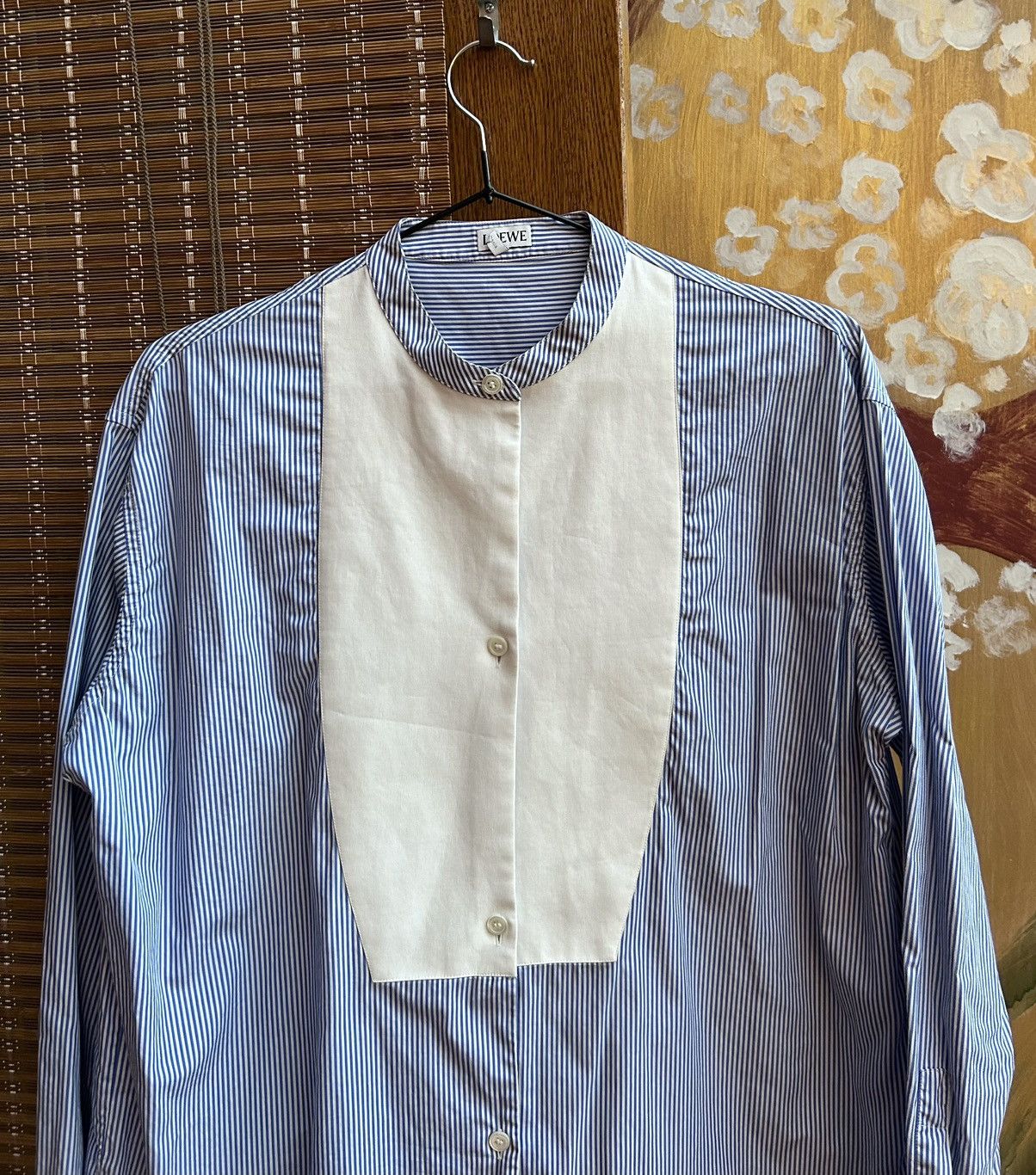 Loewe Loewe Asymmetrical Two Tone Striped Tuxedo Button-Up Shirt Size XS / US 0-2 / IT 36-38 - 3 Thumbnail