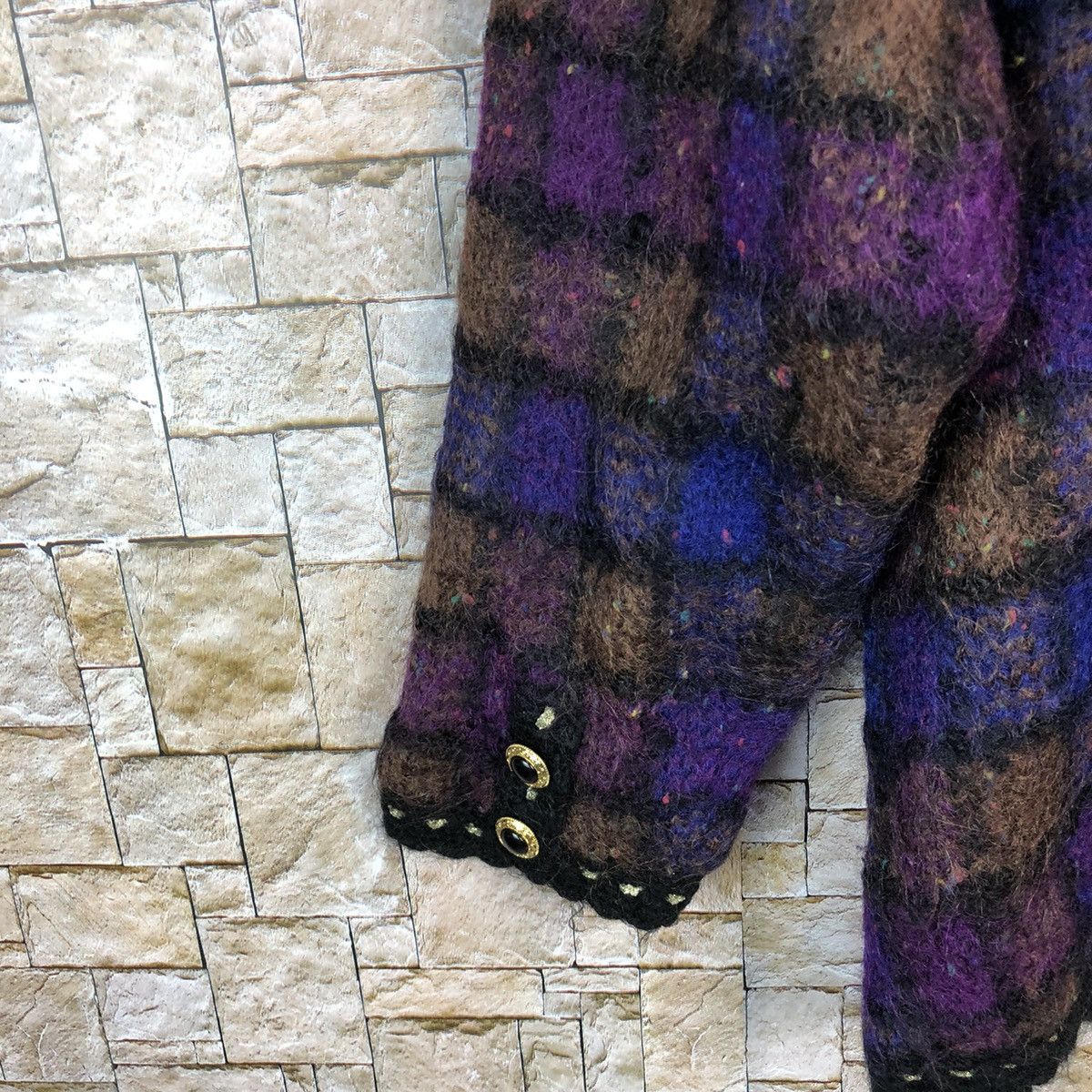 Vintage Japanese Brand Purple Cardigan Knitwear #A680 Size M / US 6-8 / IT 42-44 - 15 Thumbnail