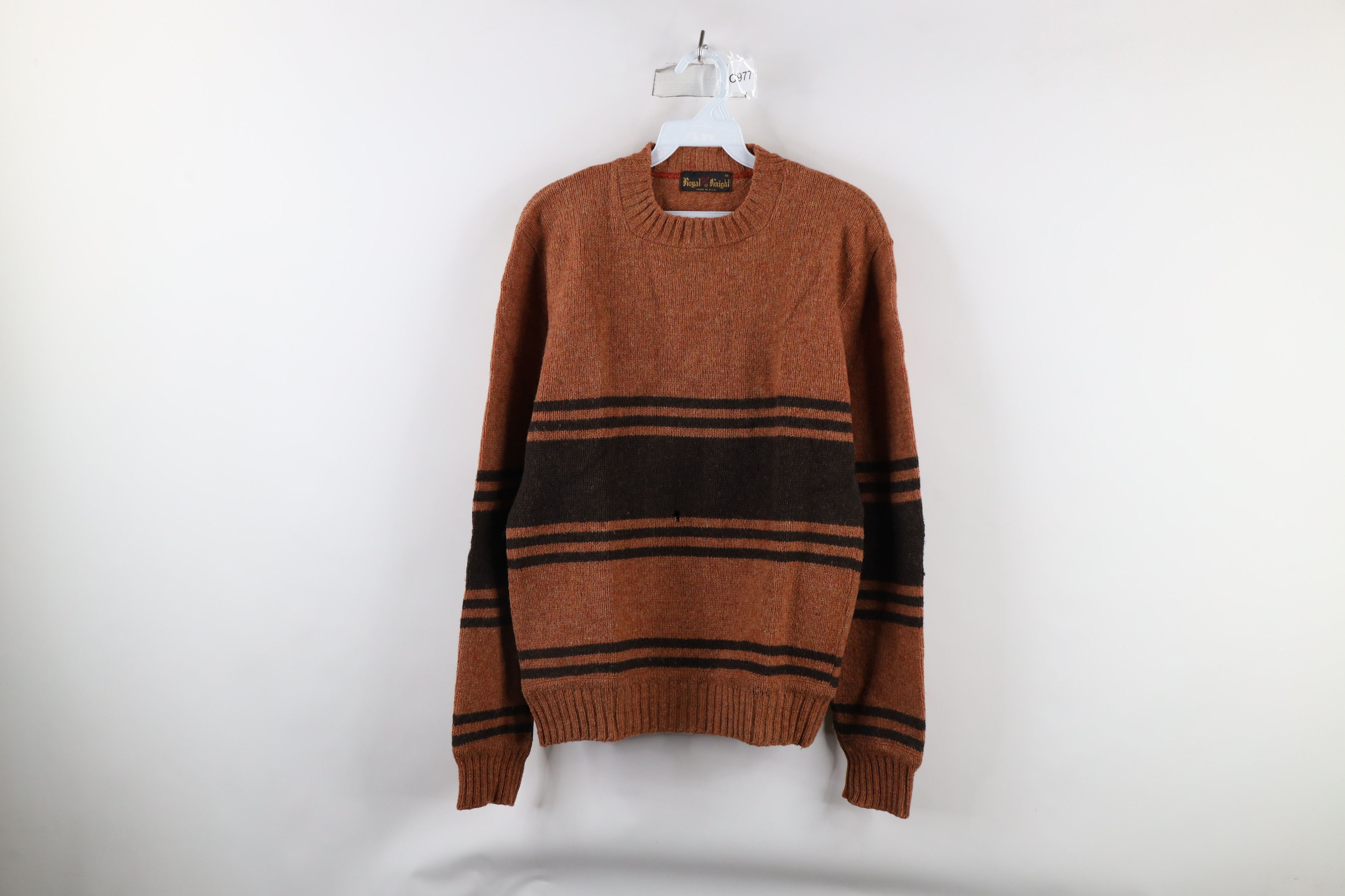 Vintage Vintage 70s Streetwear Wool Blend Knit Striped Sweater USA Size US M / EU 48-50 / 2 - 1 Thumbnail