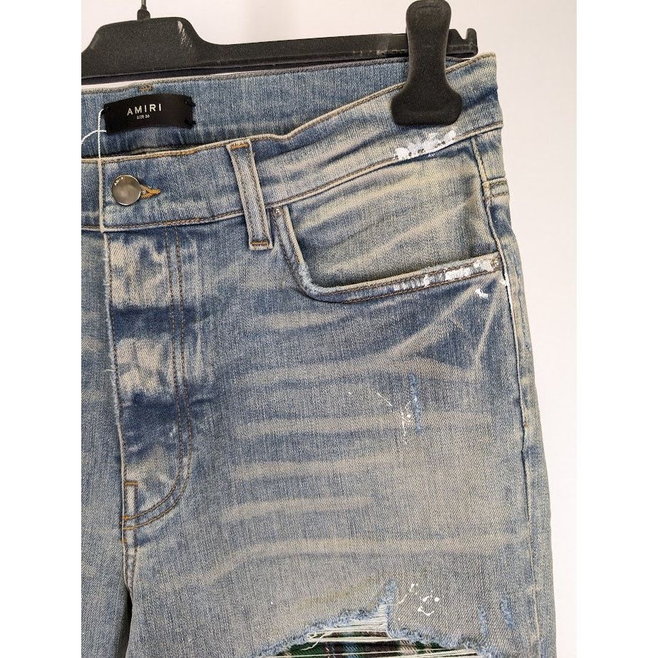 Amiri o1rshd1 MX1 Plaid Jeans in Clay Indigo Size US 36 / EU 52 - 7 Thumbnail