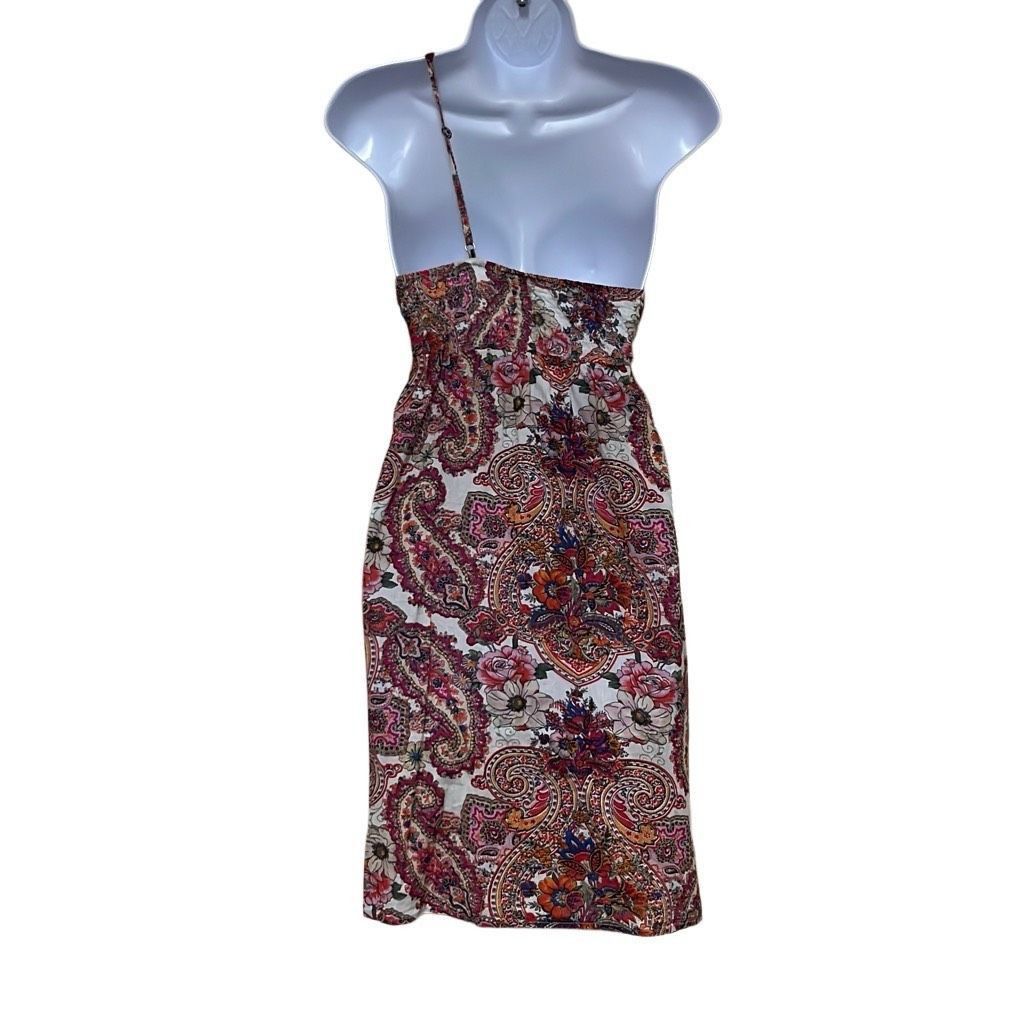 Other OndadeMar Women Small Pink Floral Paisley One Shoulder 100% Size S / US 4 / IT 40 - 2 Thumbnail