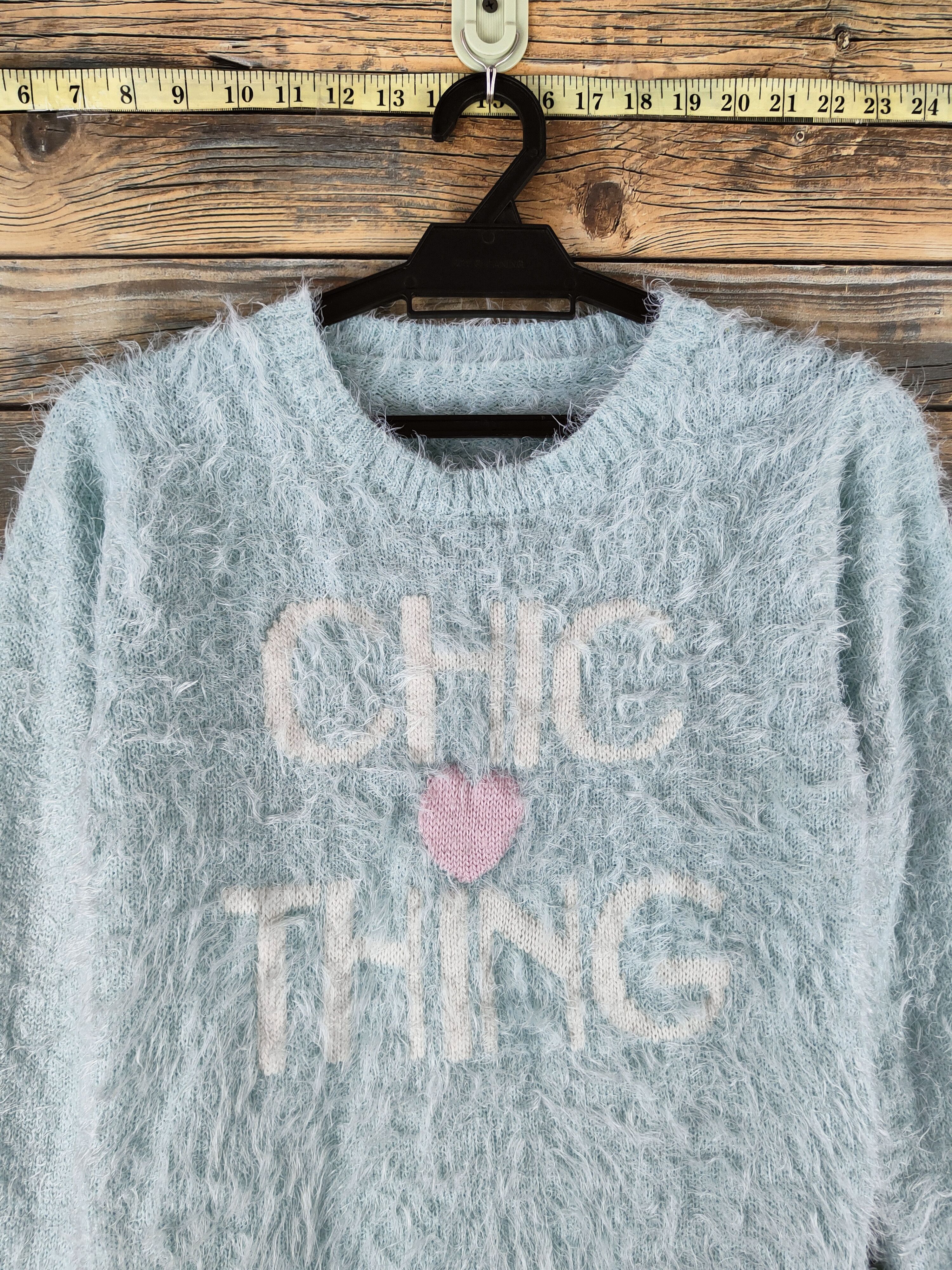 Japanese Brand DL Japanese Brand Turquoise Fur Mohair Knitwear #46-492 Size XS / US 0-2 / IT 36-38 - 2 Thumbnail