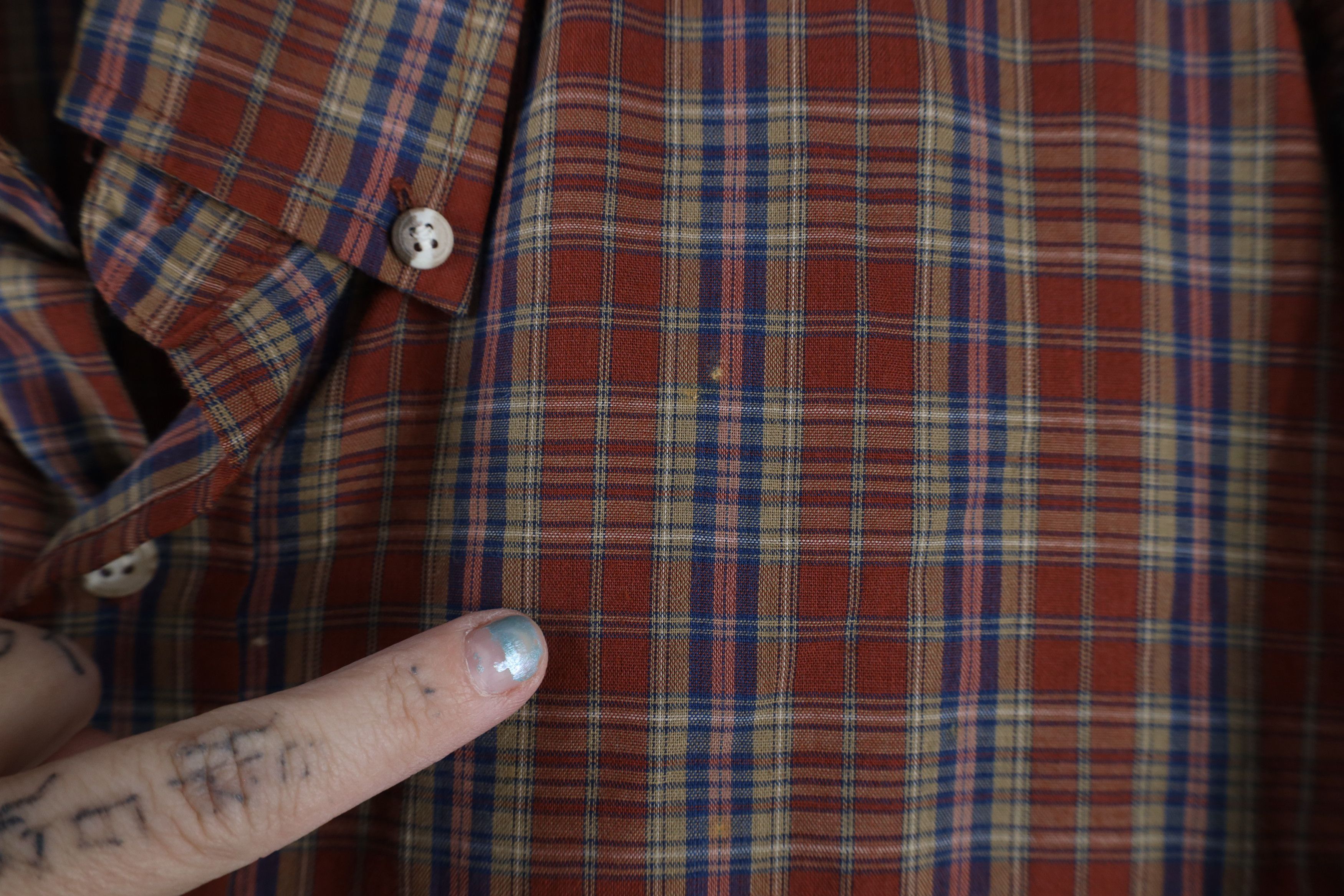 Levi's × Vintage Vintage 80s Levis Fit Collared Button Down Shirt Plaid Size US XL / EU 56 / 4 - 4 Thumbnail