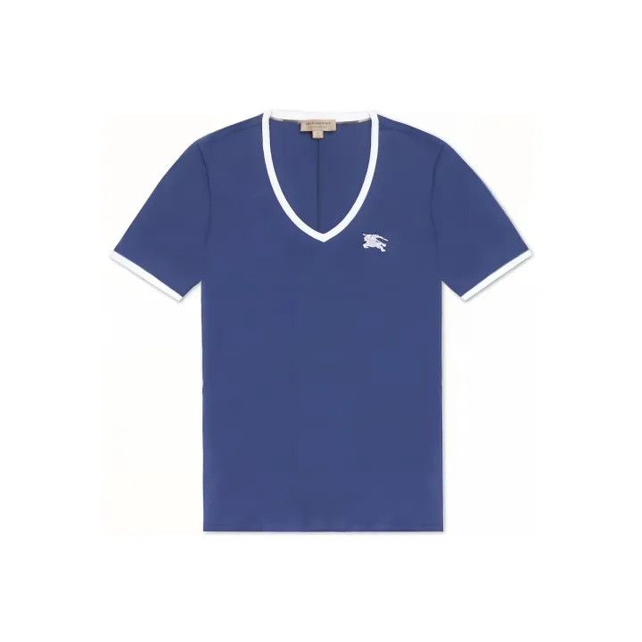 Burberry Burberry Color Logo Embroidered Short Sleeve T-shirt 0079 Size S / US 4 / IT 40 - 1 Thumbnail