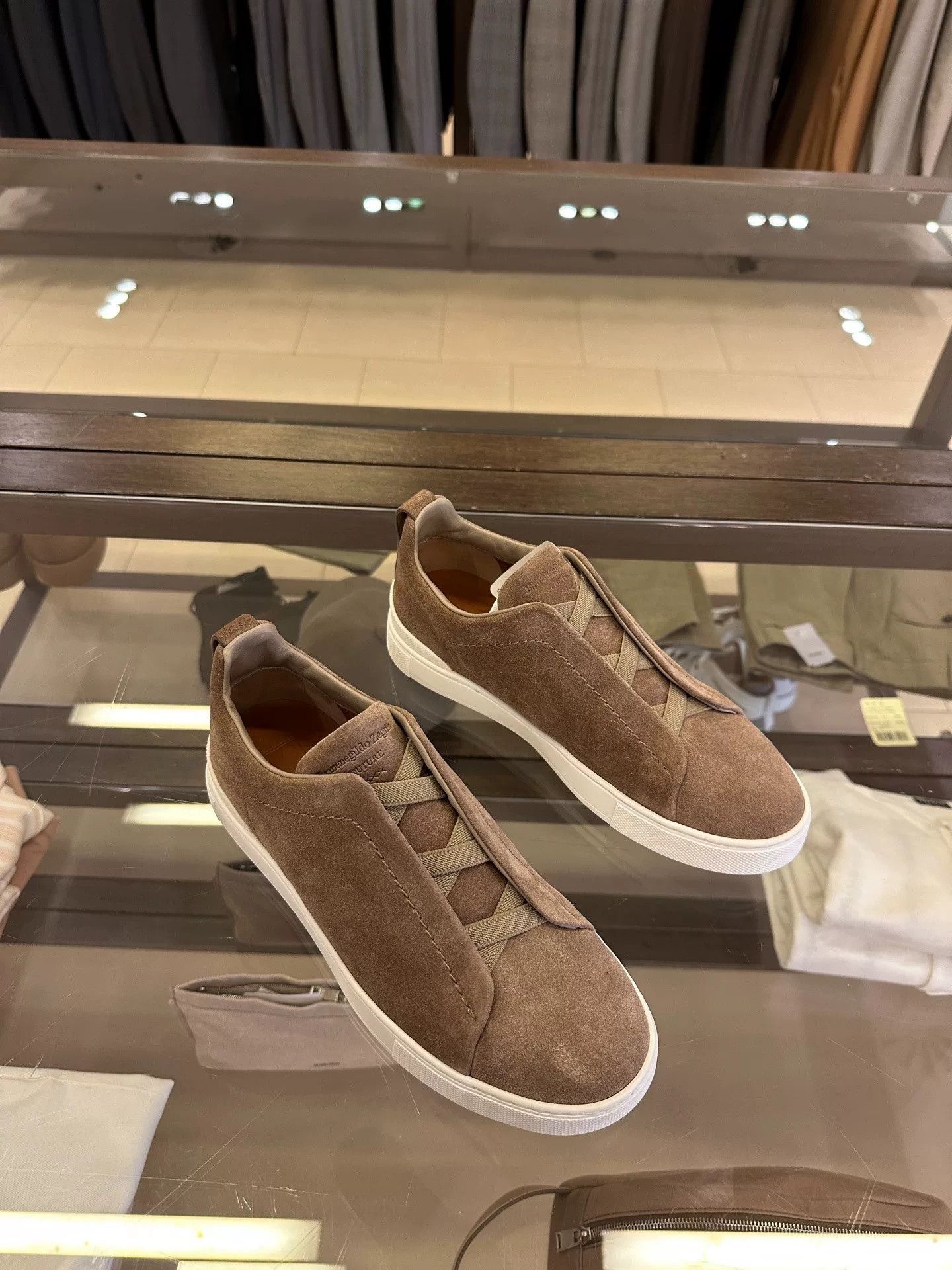 Ermenegildo Zegna Zegna Triple Stitch Brown Slip-On Shoes Size US 7 / EU 40 - 2 Thumbnail