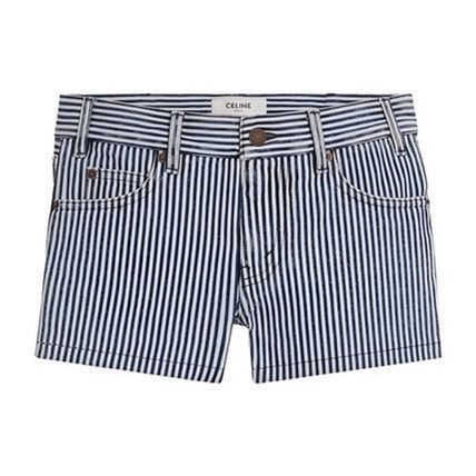 Celine mini shorts in heavy stripe cotton Size 28" / US 6 / IT 42 - 1 Thumbnail
