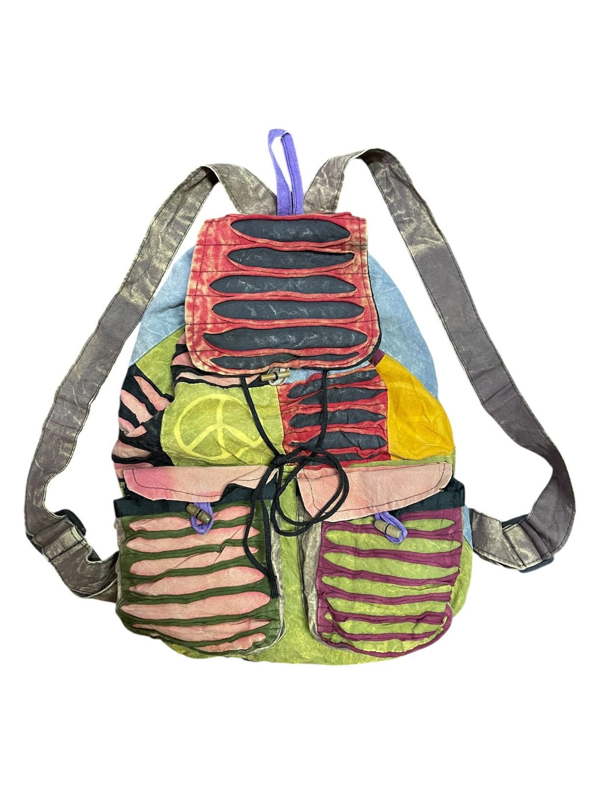 Japanese Brand Custom Dyed Multicolor Fanny Rucksack Bagpack Size ONE SIZE - 5 Thumbnail