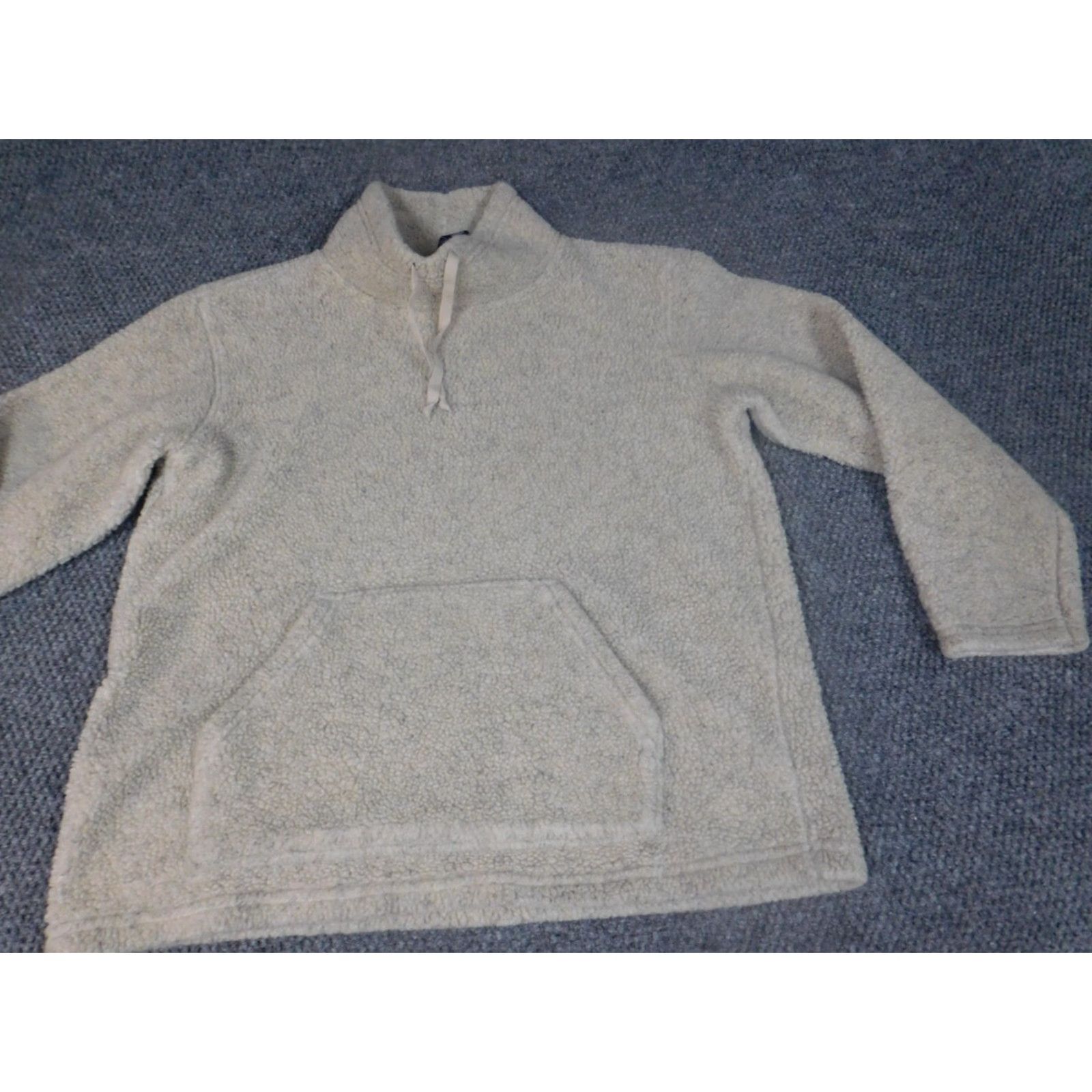 Gap Gap Womens Sweater Medium Beige Raglan Sleeve Crew Neck Pullover Fleece Knit Long Sleeve Acrylic Polyester Regular Breathable Fall Winter Modern Size M / US 6-8 / IT 42-44 - 3 Thumbnail