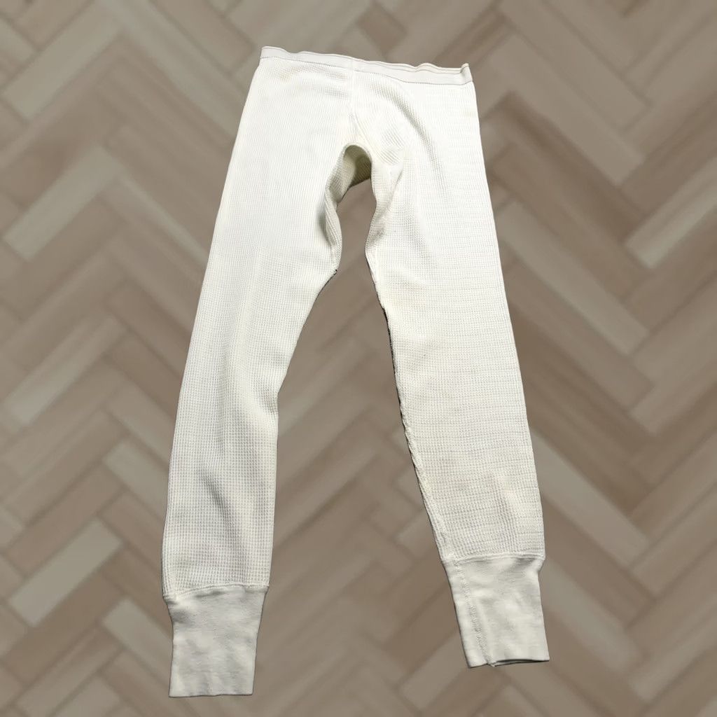Fruit Of The Loom Vintage Fruit of the Loom Thermal Bottoms Waffle Knit White Long Johns Size M Size US 31 - 1 Thumbnail