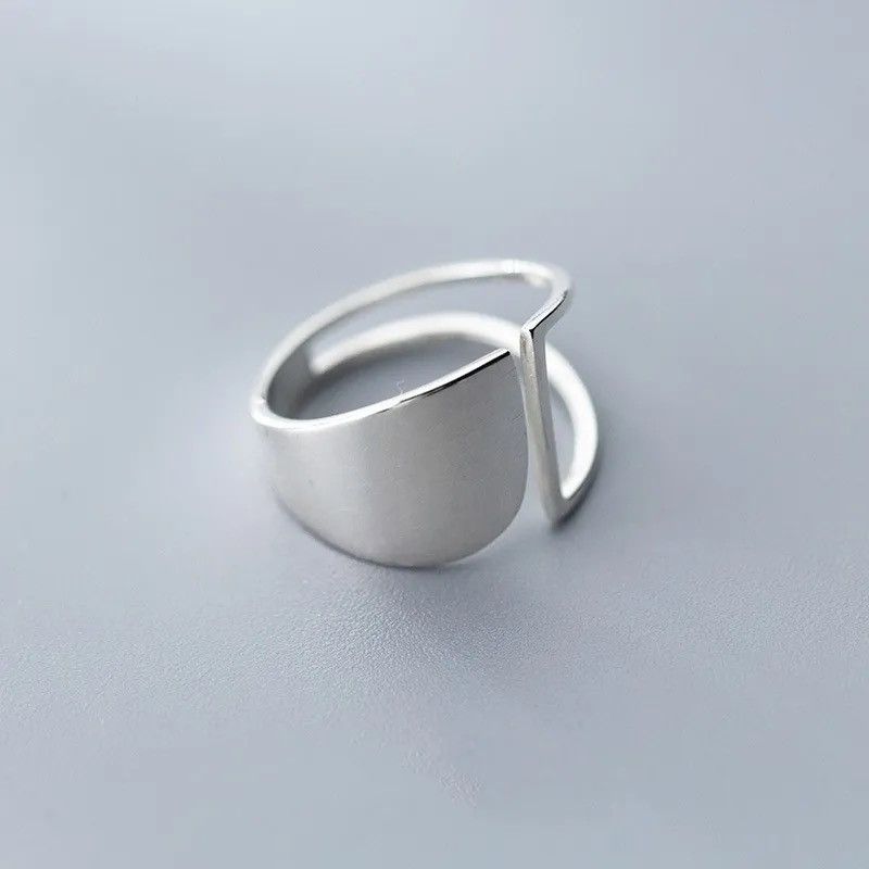Jewelry × Vintage 925 Sterling Silver Simple Punk Hollow Rings Size ONE SIZE - 4 Thumbnail