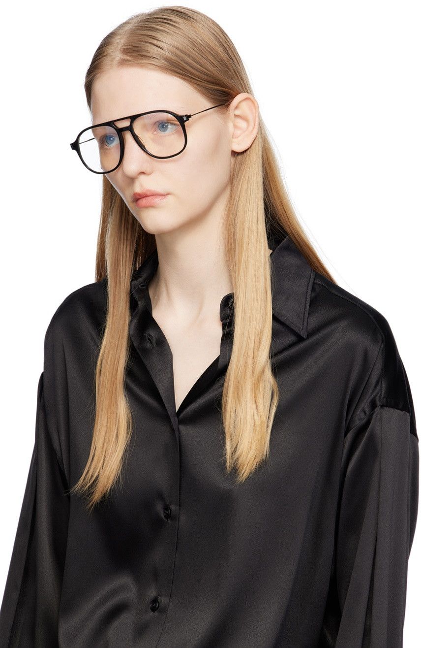 Saint Laurent Paris NEW Saint Laurent SL626 001 Black Aviator Unisex Eyeglasses Size ONE SIZE - 10 Thumbnail