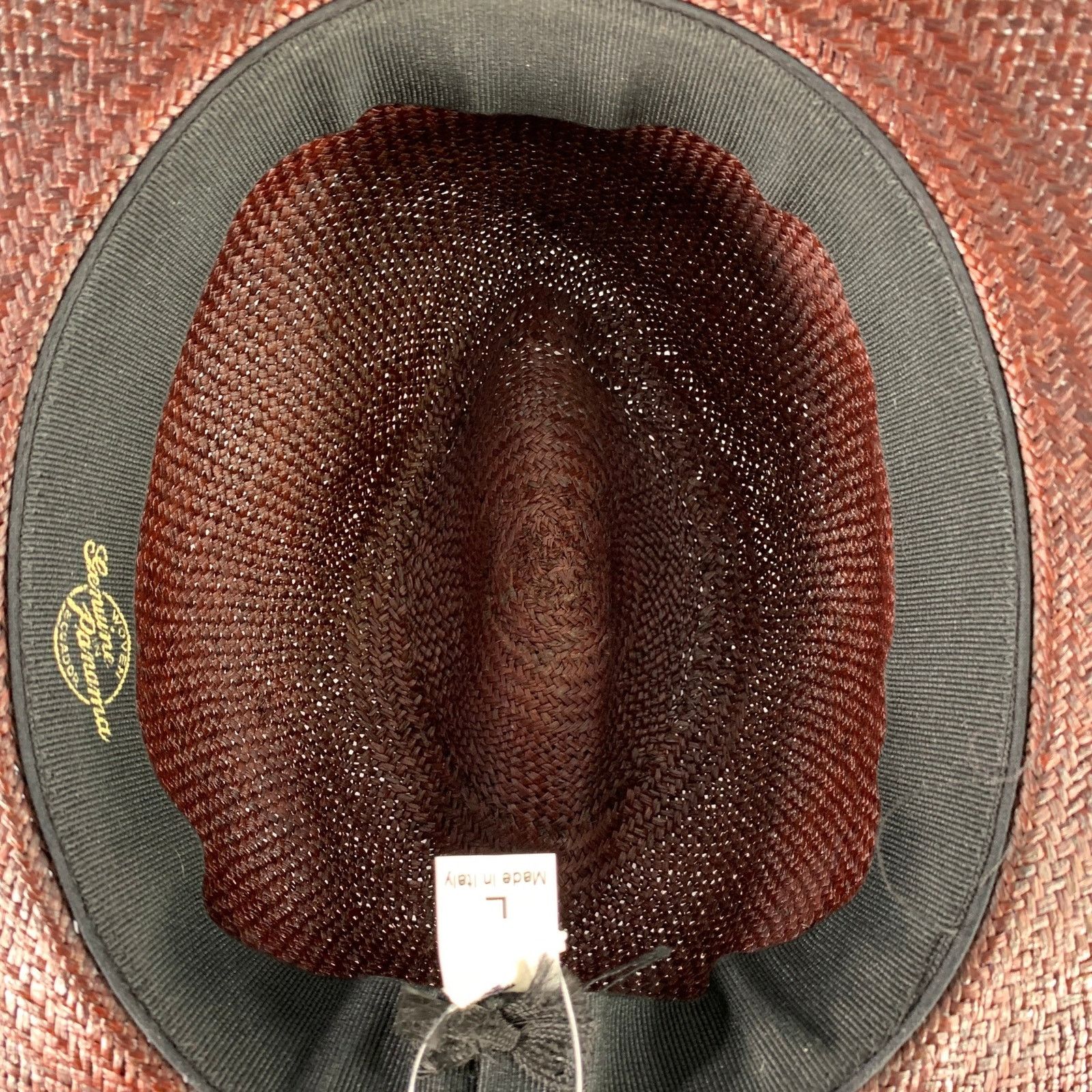 Adam Kimmel ADAM KIMMEL Size L Brown Woven Straw Panama Hat Size ONE SIZE - 5 Thumbnail