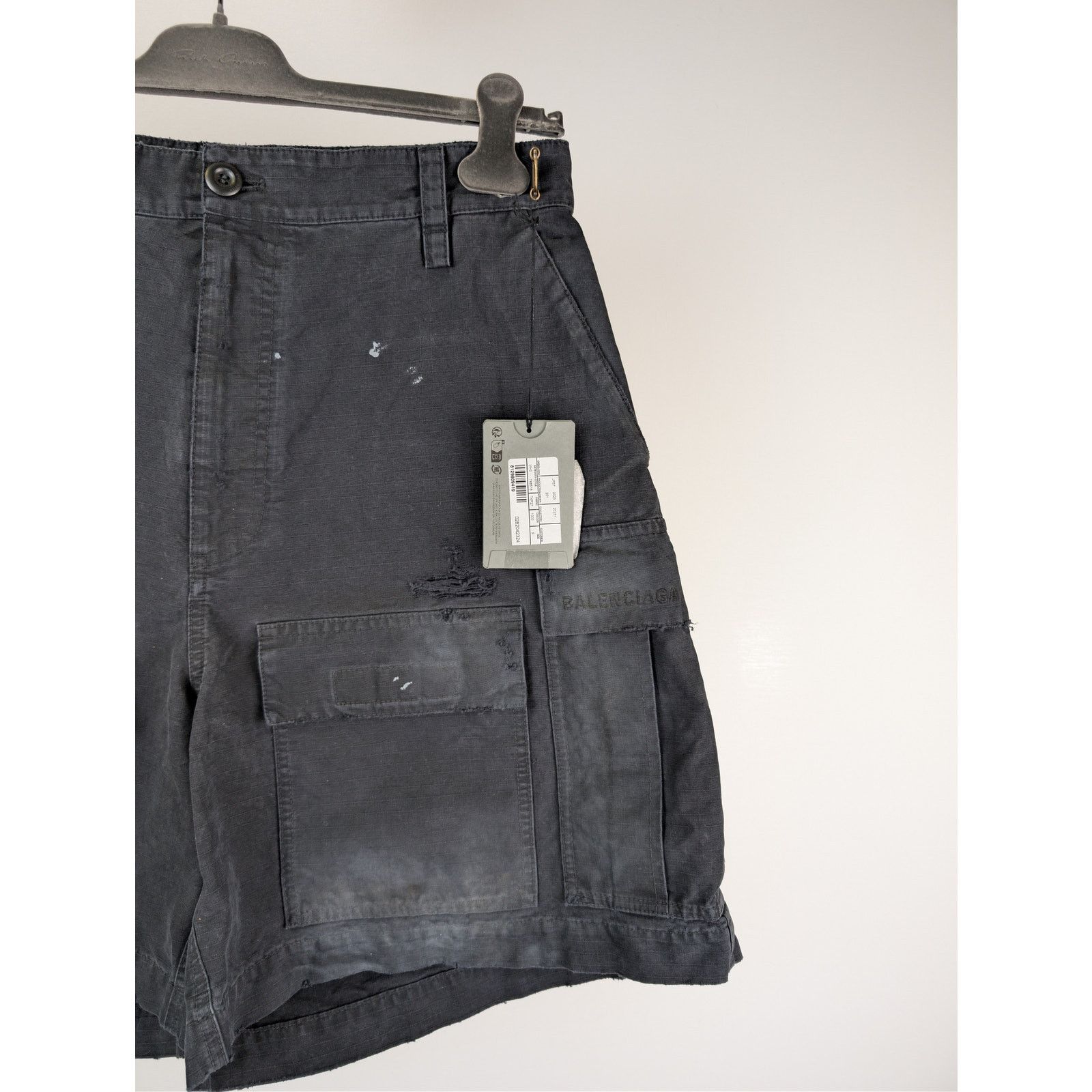 Balenciaga o1rshd1 Cotton Ripstop Shorts in Black Size US 30 / EU 46 - 5 Thumbnail