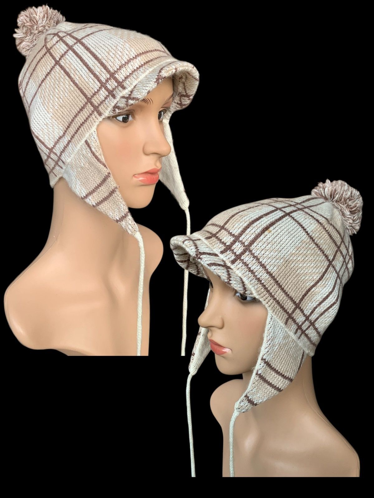 Japanese Brand × Kapital × Vintage Crochet Knitt Half Cap Ear Flap Japanese Brand Size ONE SIZE - 1 Thumbnail