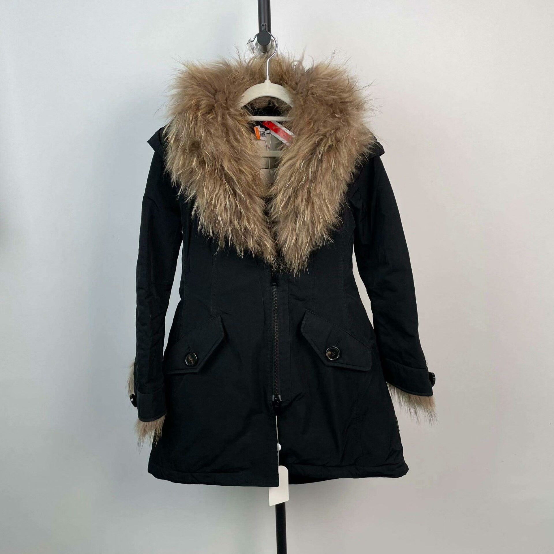 Moncler Moncler Black Fox Fur Collar Down Jacket Size S / US 4 / IT 40 - 1 Thumbnail
