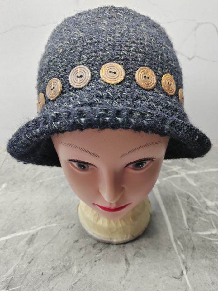 Japanese Brand Vintage Grace Knit Bucket Hat Size ONE SIZE - 2 Thumbnail