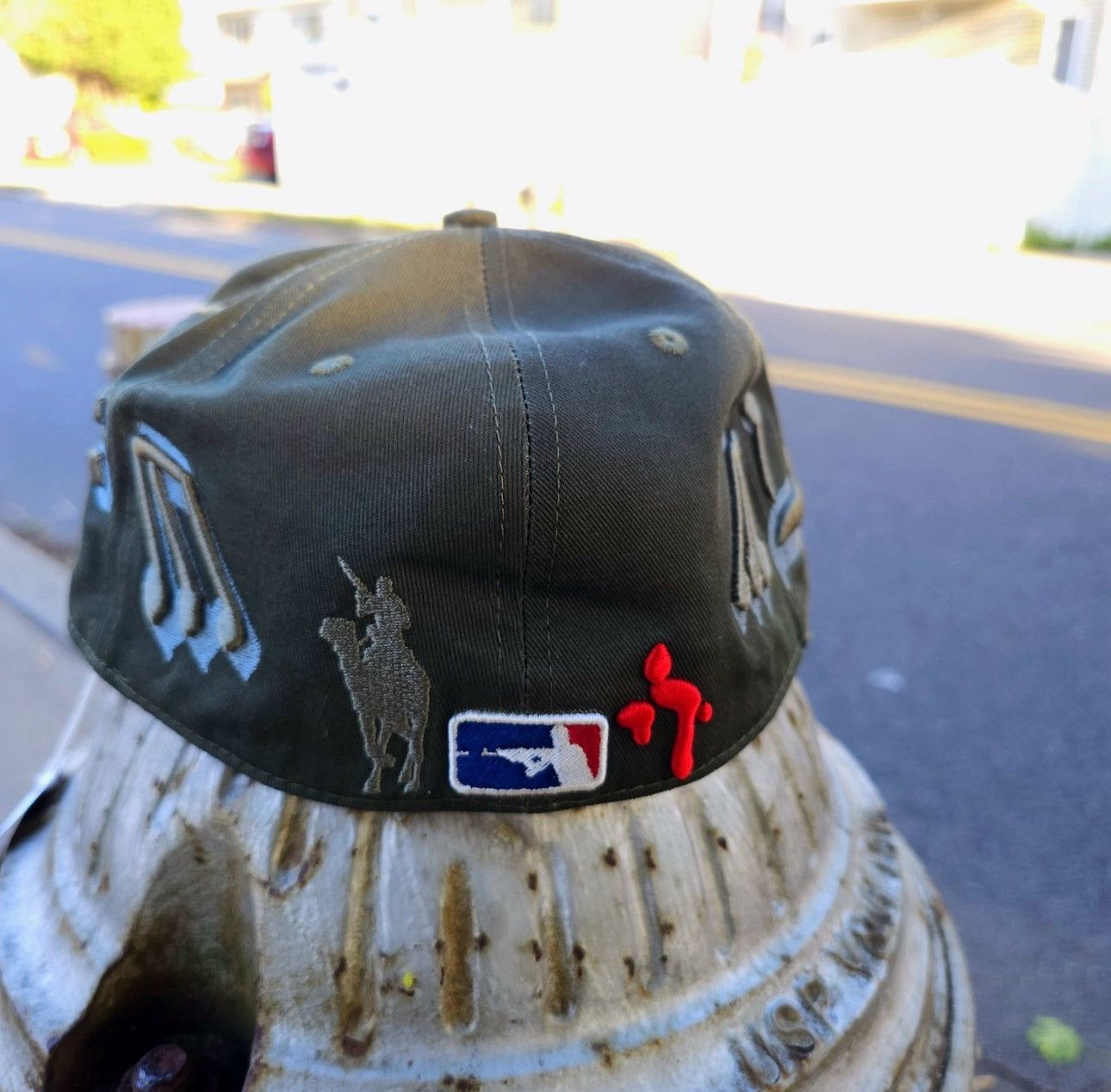 murd333r.fm MURD333R FM 7 1/8 FTTED OLIVE CAP HAT | Grailed