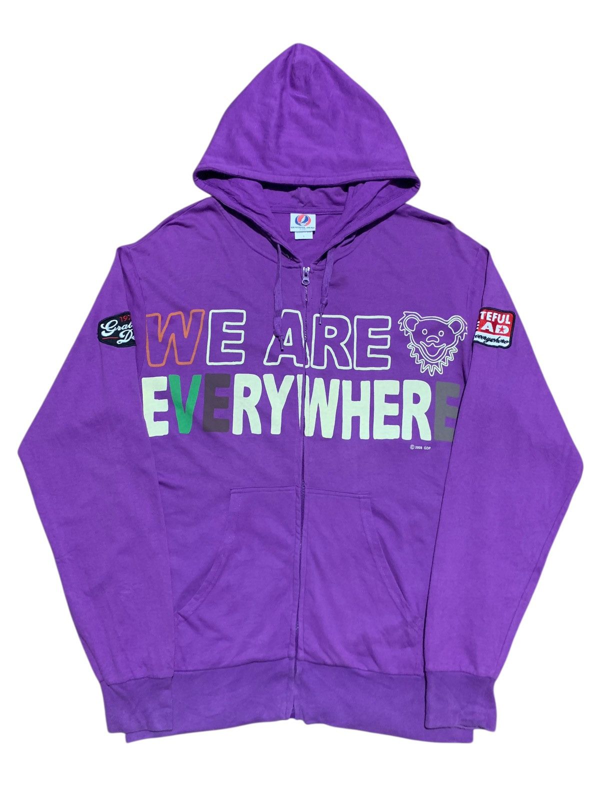 Grateful Dead 2008 Grateful Dead WE ARE EVERYWHERE clasic rock band hoodie Size US L / EU 52-54 / 3 - 3 Thumbnail