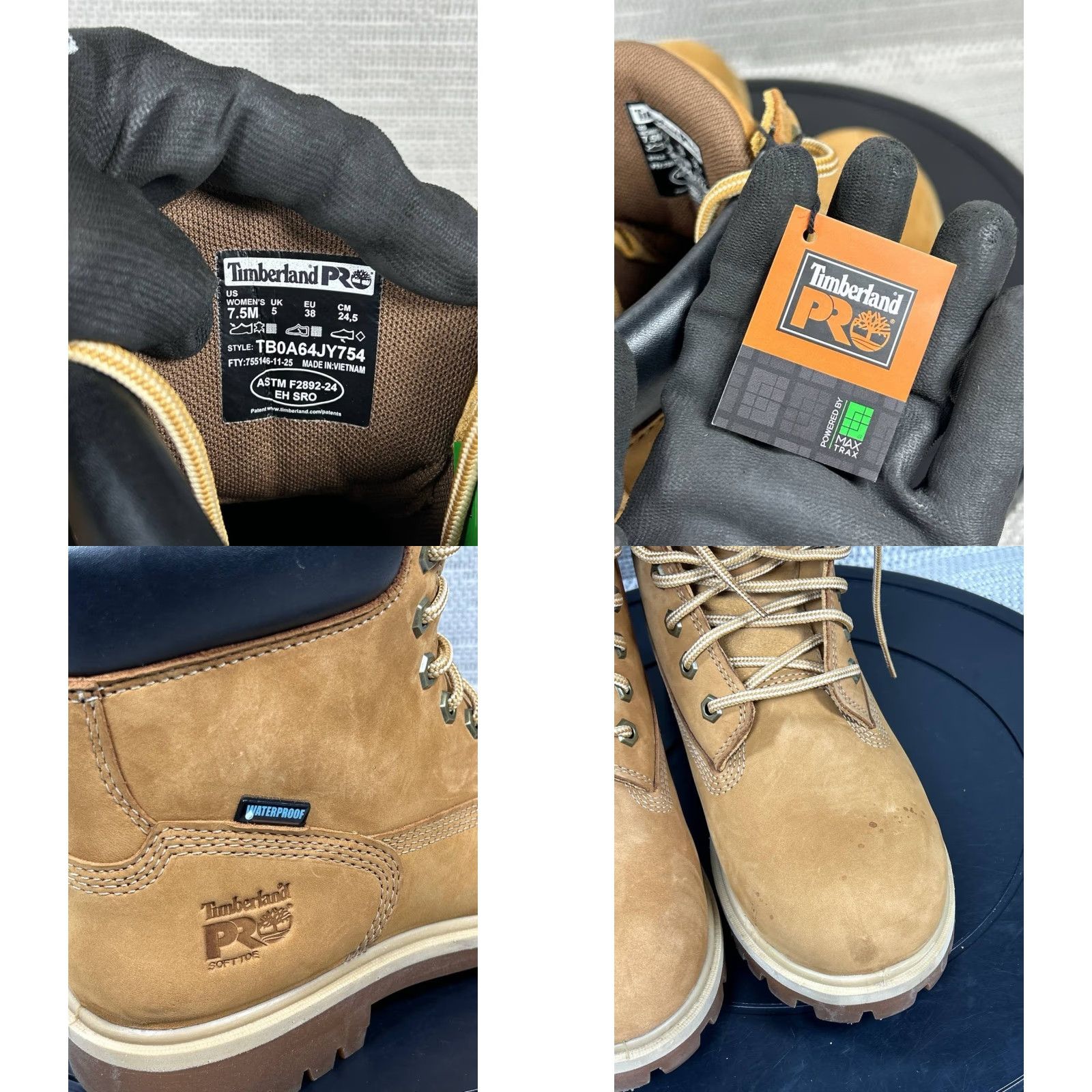 Timberland Timberland Pro Boots Womens Size 7.5 M Direct Attach Soft Toe Work Wheat Nubuck Size US 8 / IT 38 - 8 Thumbnail