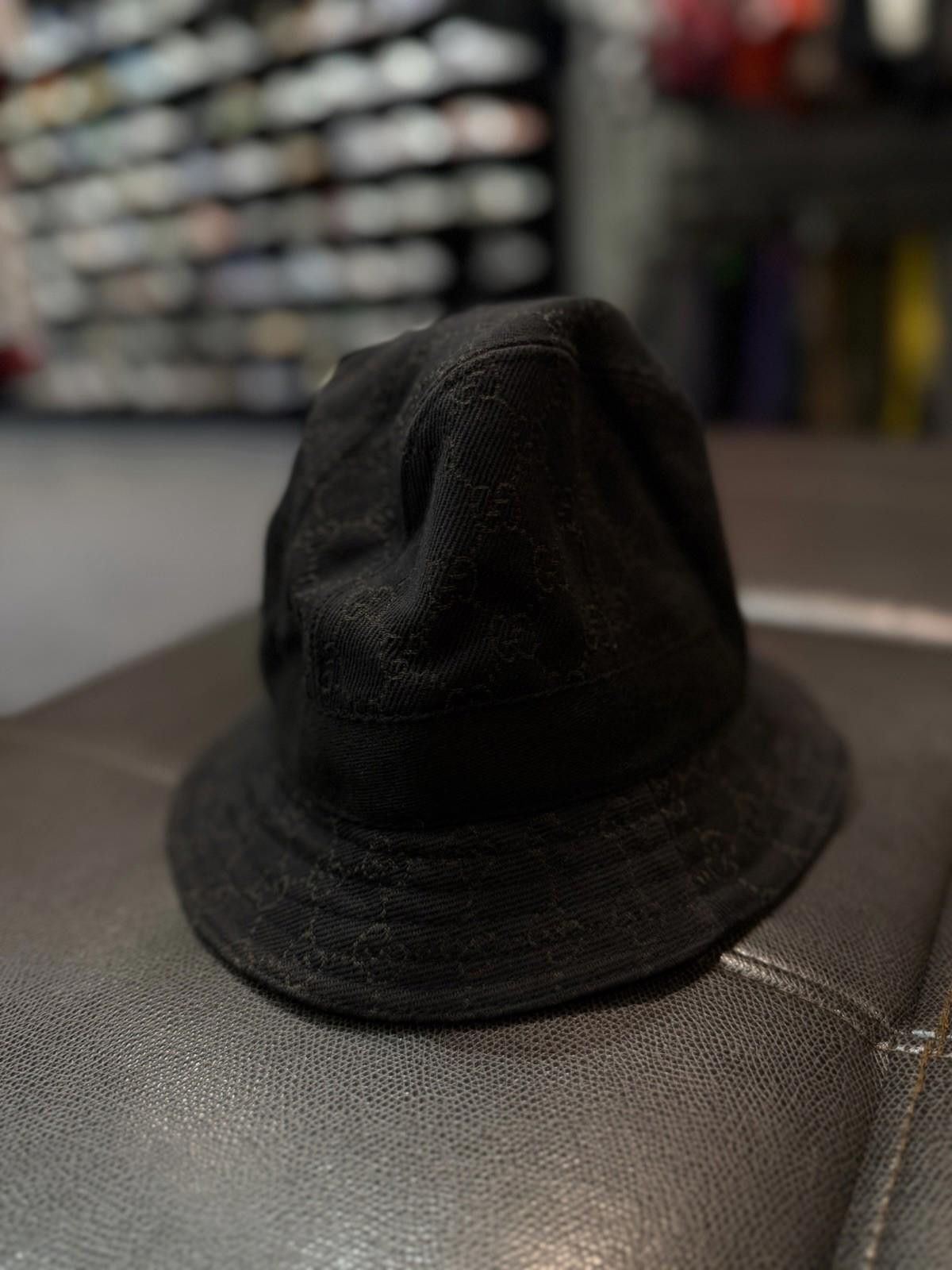 Gucci Authentic Gucci Bucket Hat Vintage Black Canvas Size L Size ONE SIZE - 5 Thumbnail