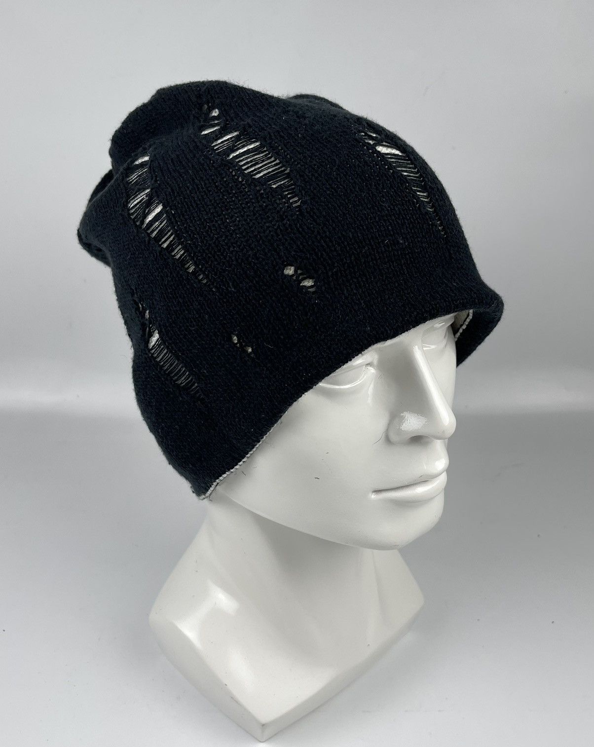 image of Beams Plus Beams Distressed Beanie Hat Tc21, Men's