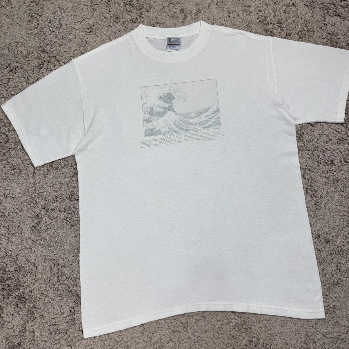 Vintage Vintage Art Katsushika Hokusai Wave off Kanagawa T-shirt Size US L / EU 52-54 / 3 - 3 Thumbnail