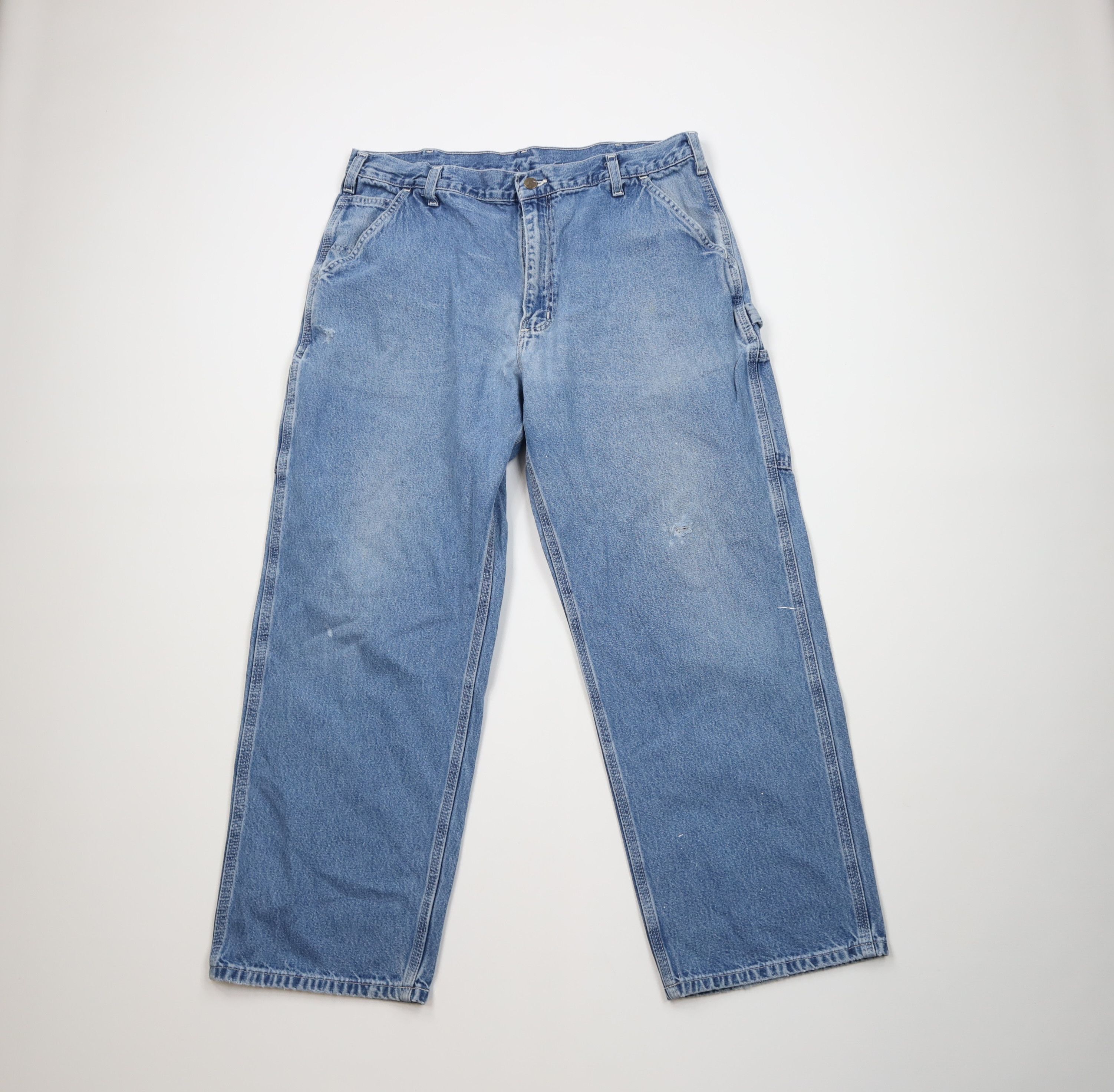 Carhartt Vintage Y2K Carhartt Wide Leg Dungaree Denim Jeans Blue Size US 38 / EU 54 - 1 Thumbnail