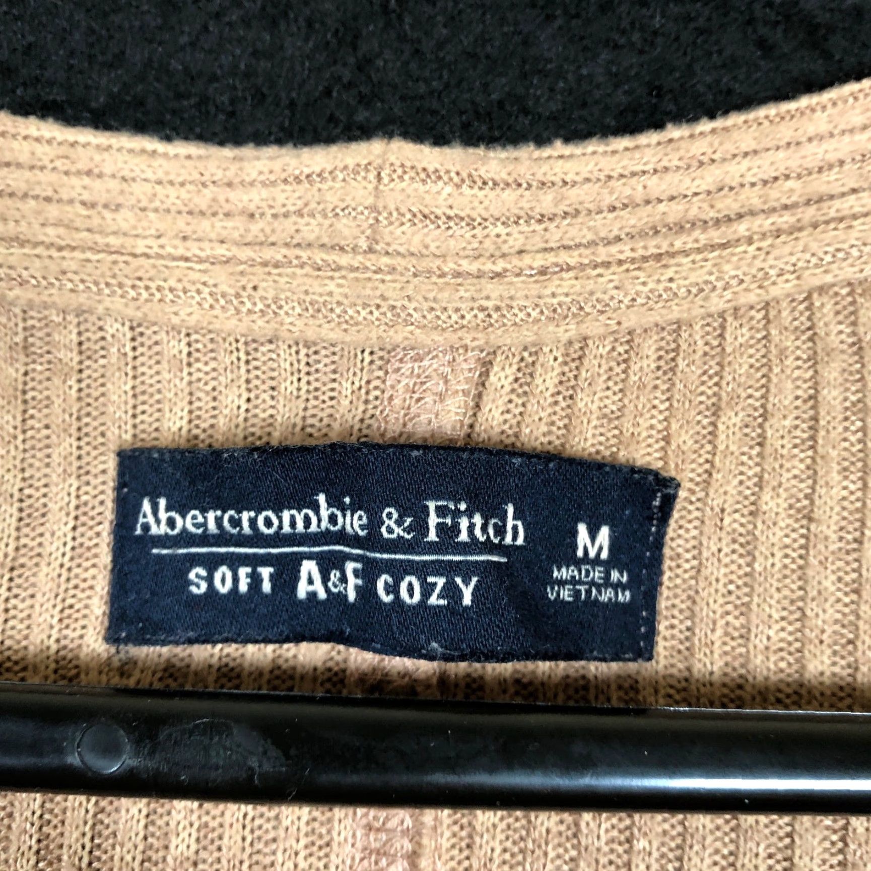 Abercrombie & Fitch Abercrombie & Fitch Womens Sweater Cardigan Knit V-Neck Brown M Front Tie Stretch Cozy Soft Size M / US 6-8 / IT 42-44 - 6 Thumbnail