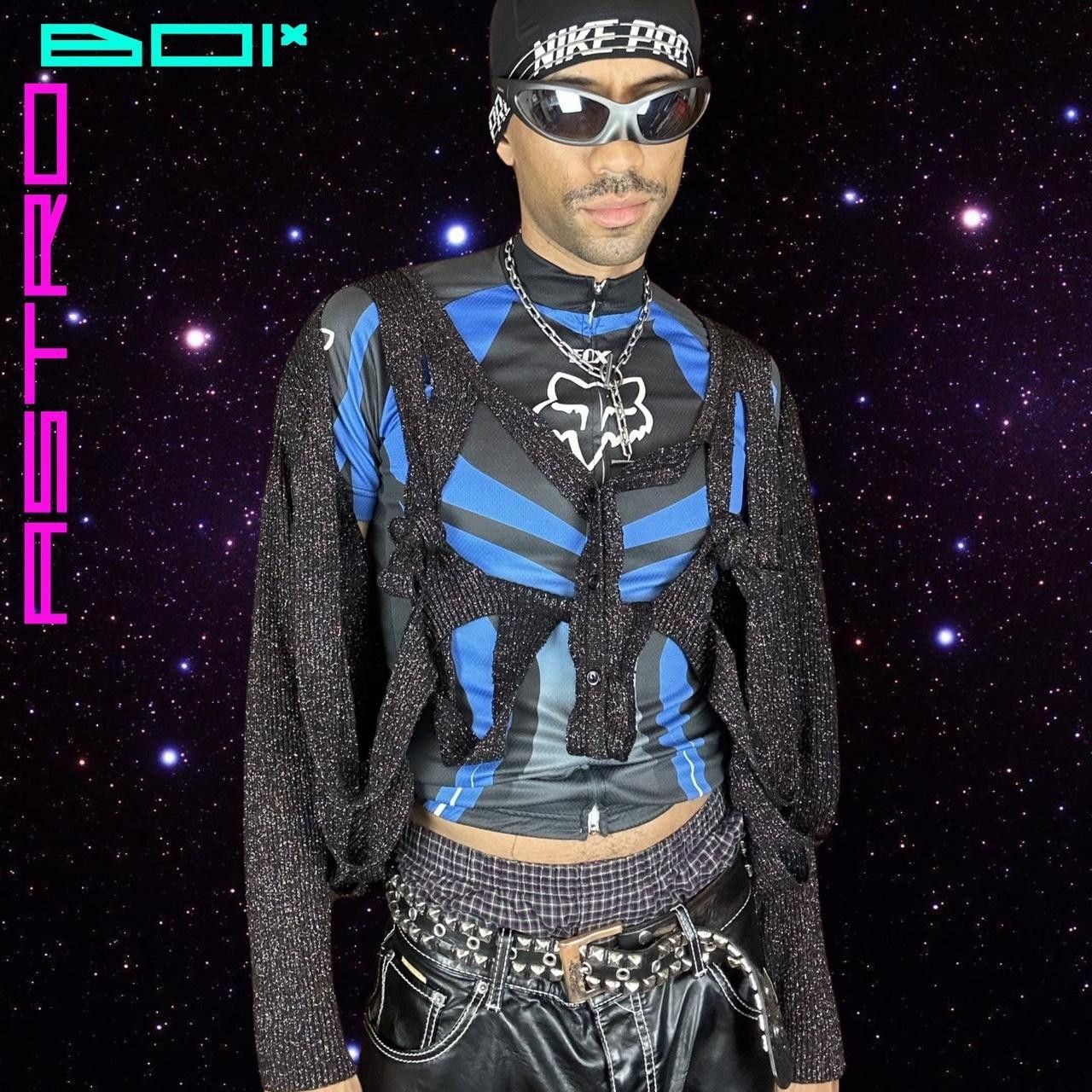 Other ASTROBOI* MODULAR BLACK METALLIC LUREX CARDIGAN _ XXL Size US XXL / EU 58 / 5 - 1 Thumbnail
