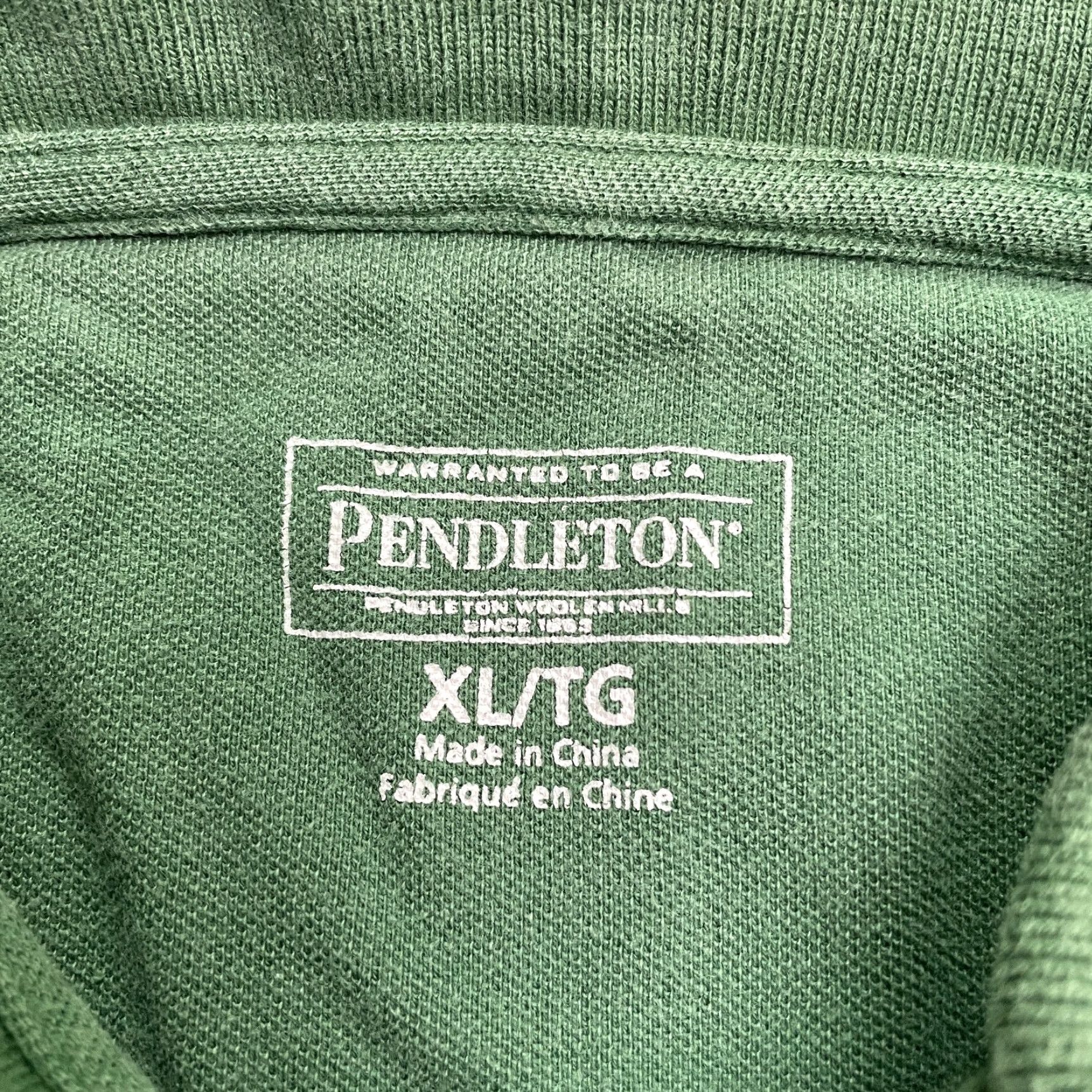 Pendleton VINTAGE Pendleton Polo Shirt Mens XL Green Short Sleeve 100% Cotton Casual Golf Shirt Polo Size US XL / EU 56 / 4 - 6 Thumbnail