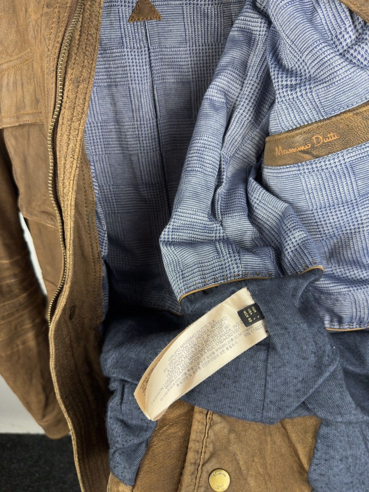 Massimo Dutti Vintage 90s Massimo Dutti Brown Leather Moto Western Jacket Size US L / EU 52-54 / 3 - 17 Thumbnail