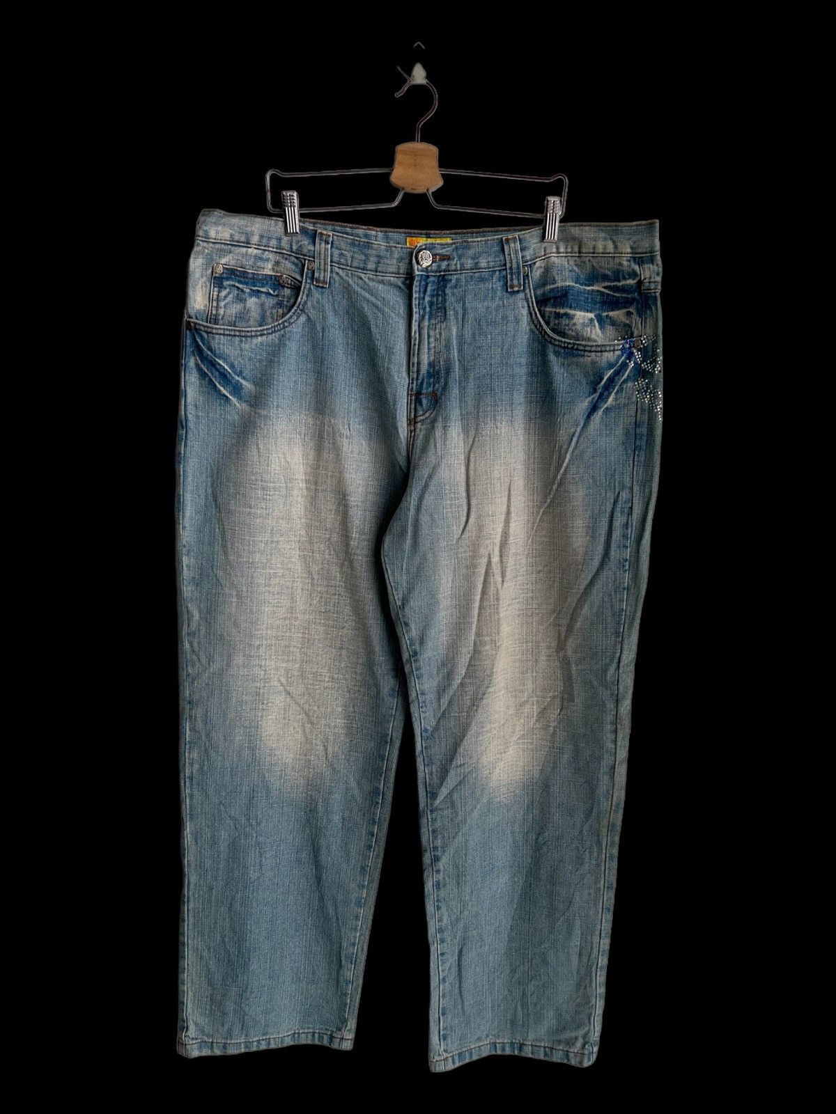 Ed Hardy Y2K Ed Hardy Style Skulls Swarovski Logo Pocket Baggy Jeans Size US 42 / EU 58 - 8 Thumbnail